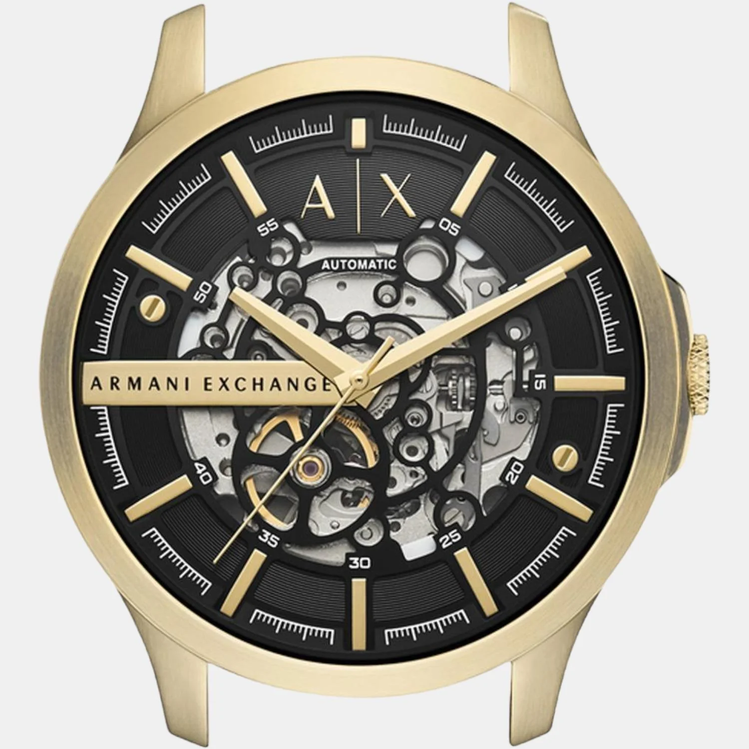 Men Automatic Black Dial Analog Stainless Steel Watch AX2419 - Image 5
