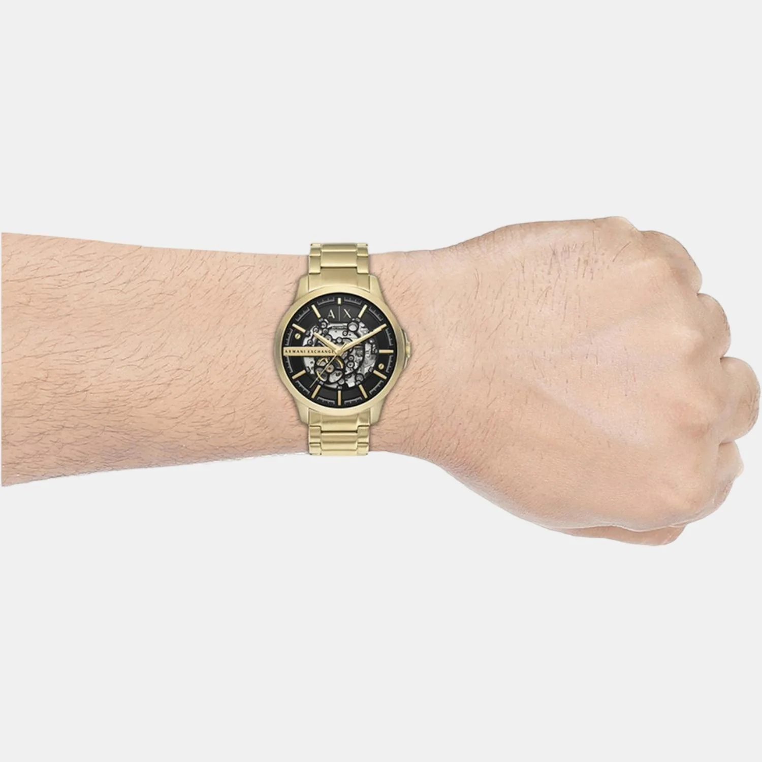 Men Automatic Black Dial Analog Stainless Steel Watch AX2419 - Image 6