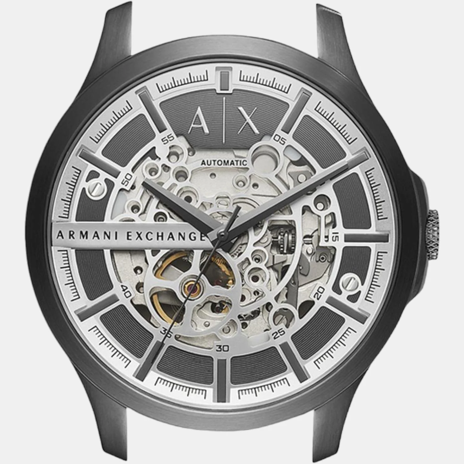 Men Automatic Grey Dial Analog Stainless Steel Watch AX2417 - Image 5