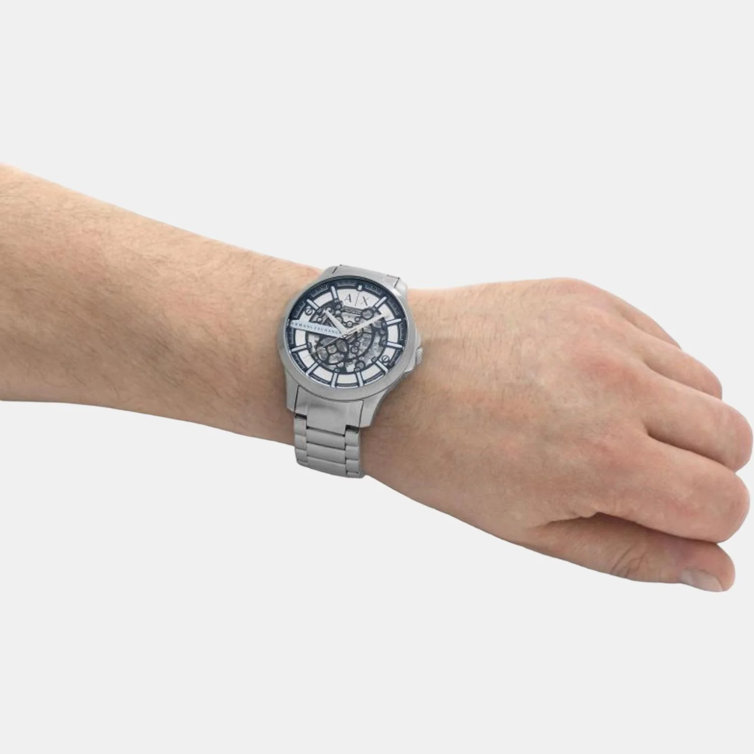 Men Automatic Two Tone Dial Analog Stainless Steel Watch AX2416 - Image 5