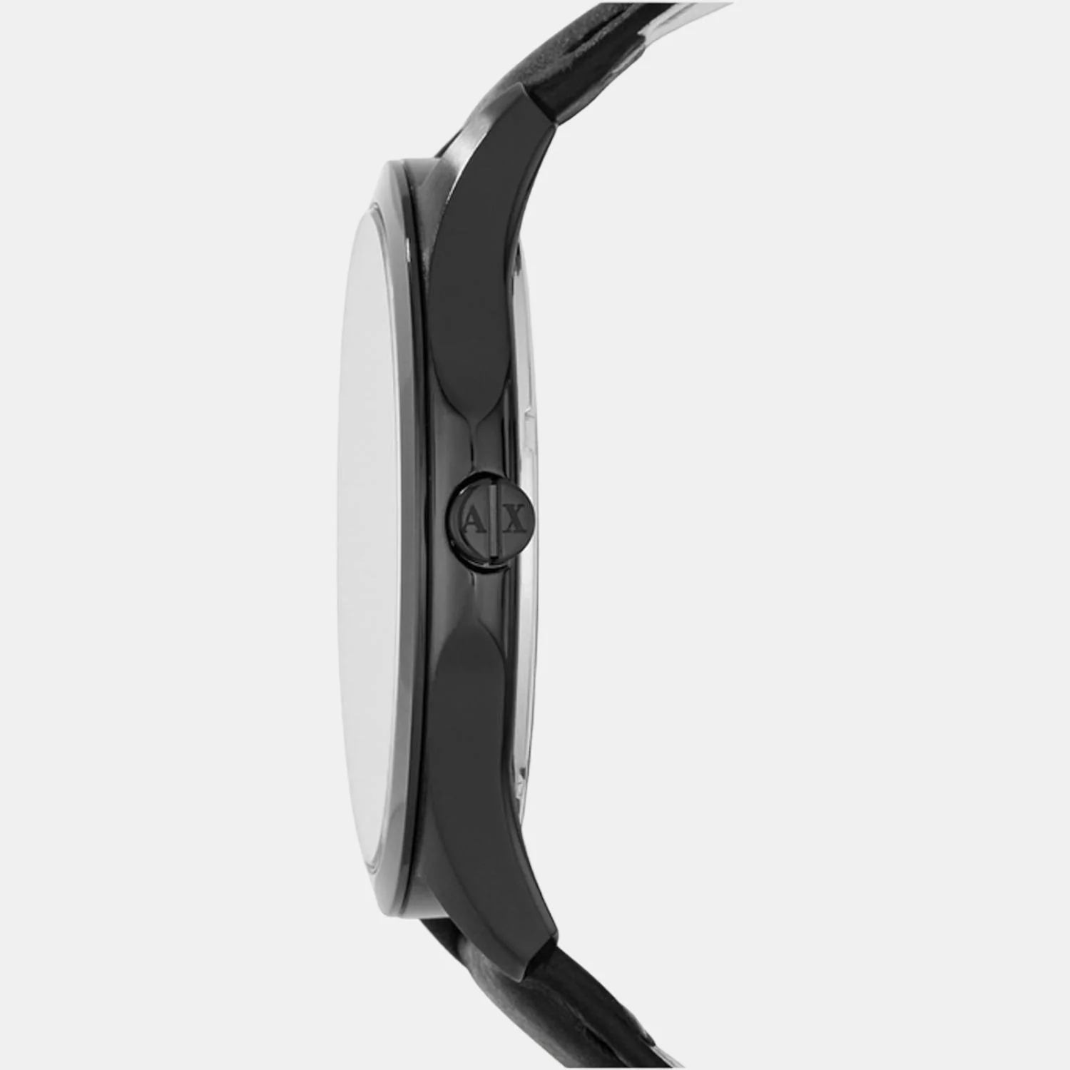 Men Quartz Black Dial Analog Leather Watch AX2171 - Image 2