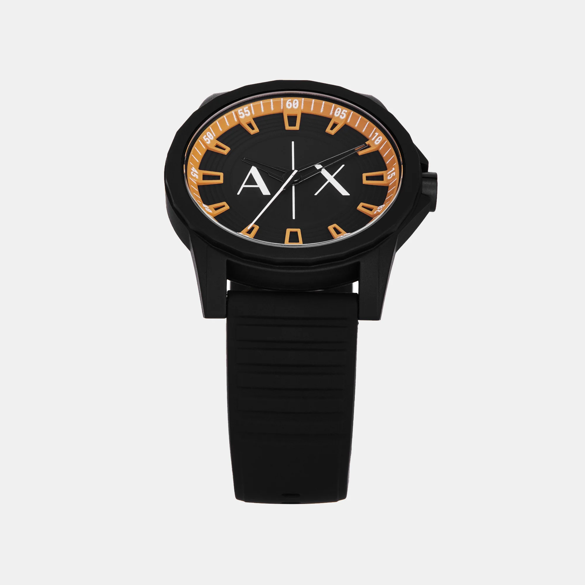 Men Quartz Black Dial Analog Silicone Watch AX2536 - Image 4