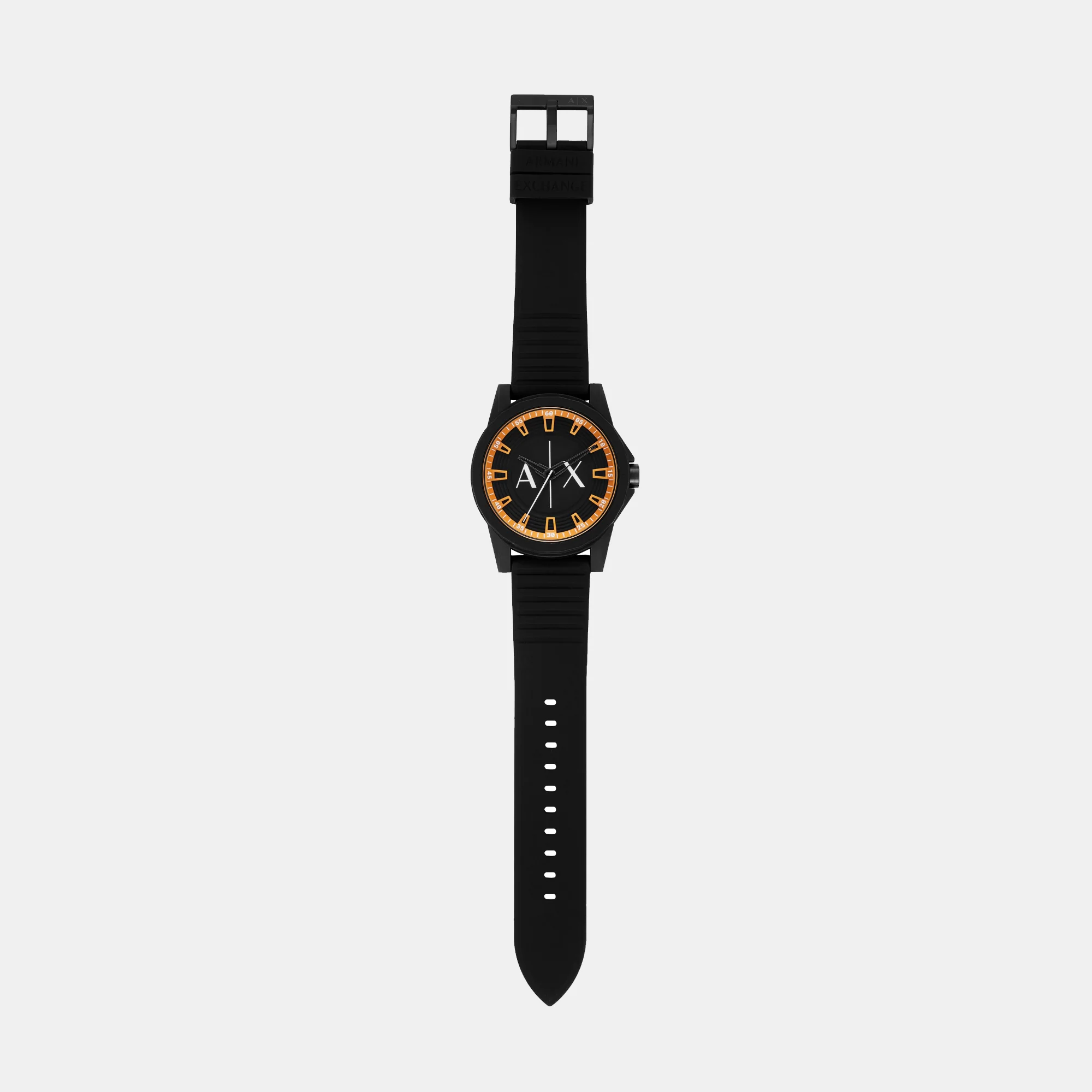 Men Quartz Black Dial Analog Silicone Watch AX2536 - Image 6