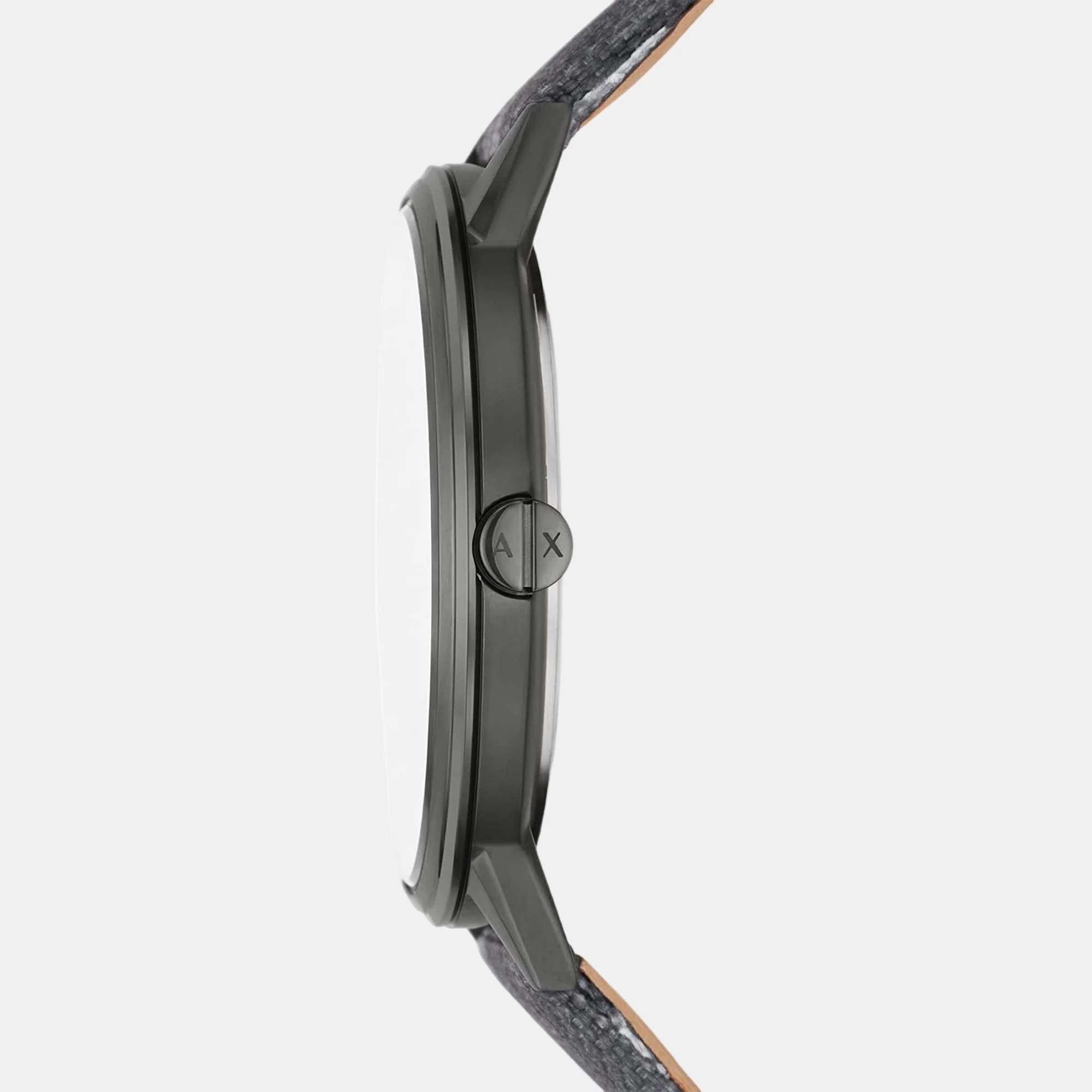Men Quartz Black Dial Analog Stainless Steel Watch AX2752 - Image 2