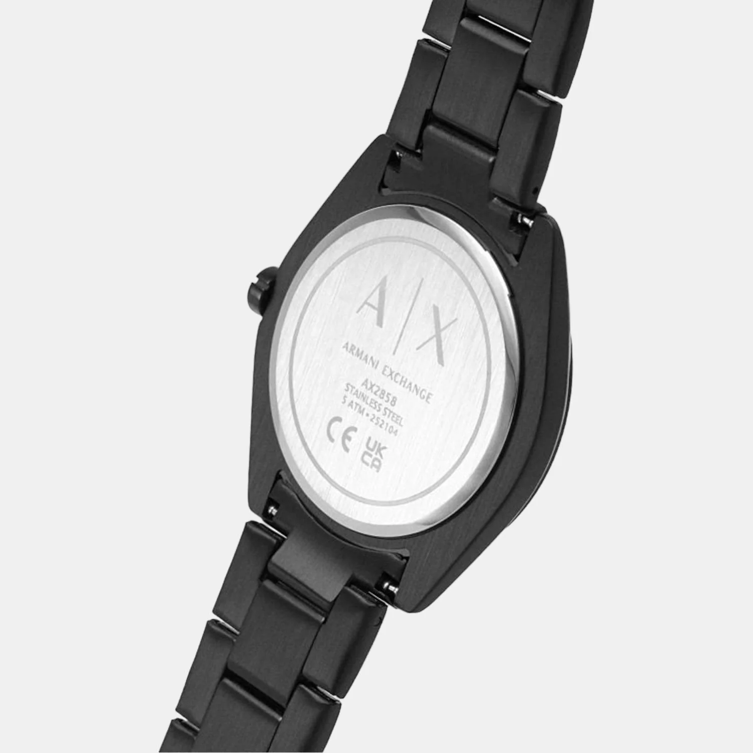 Men Quartz Black Dial Analog Stainless Steel Watch AX2858 - Image 4