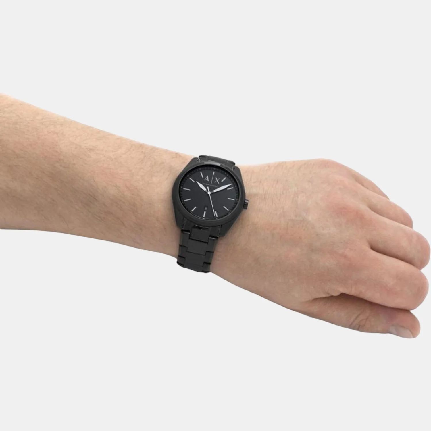 Men Quartz Black Dial Analog Stainless Steel Watch AX2858 - Image 7