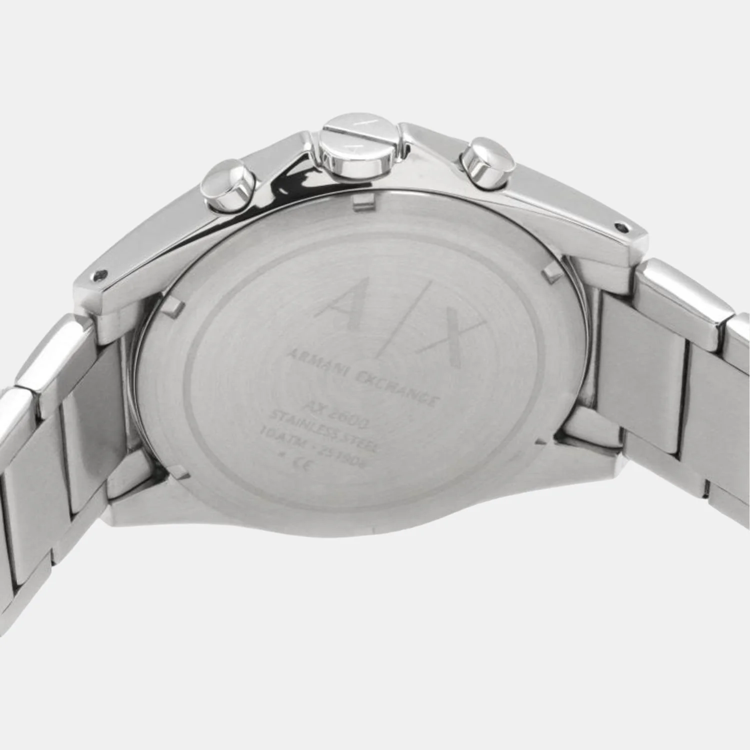 Men Quartz Black Dial Chronograph Stainless Steel Watch AX2600 - Image 2
