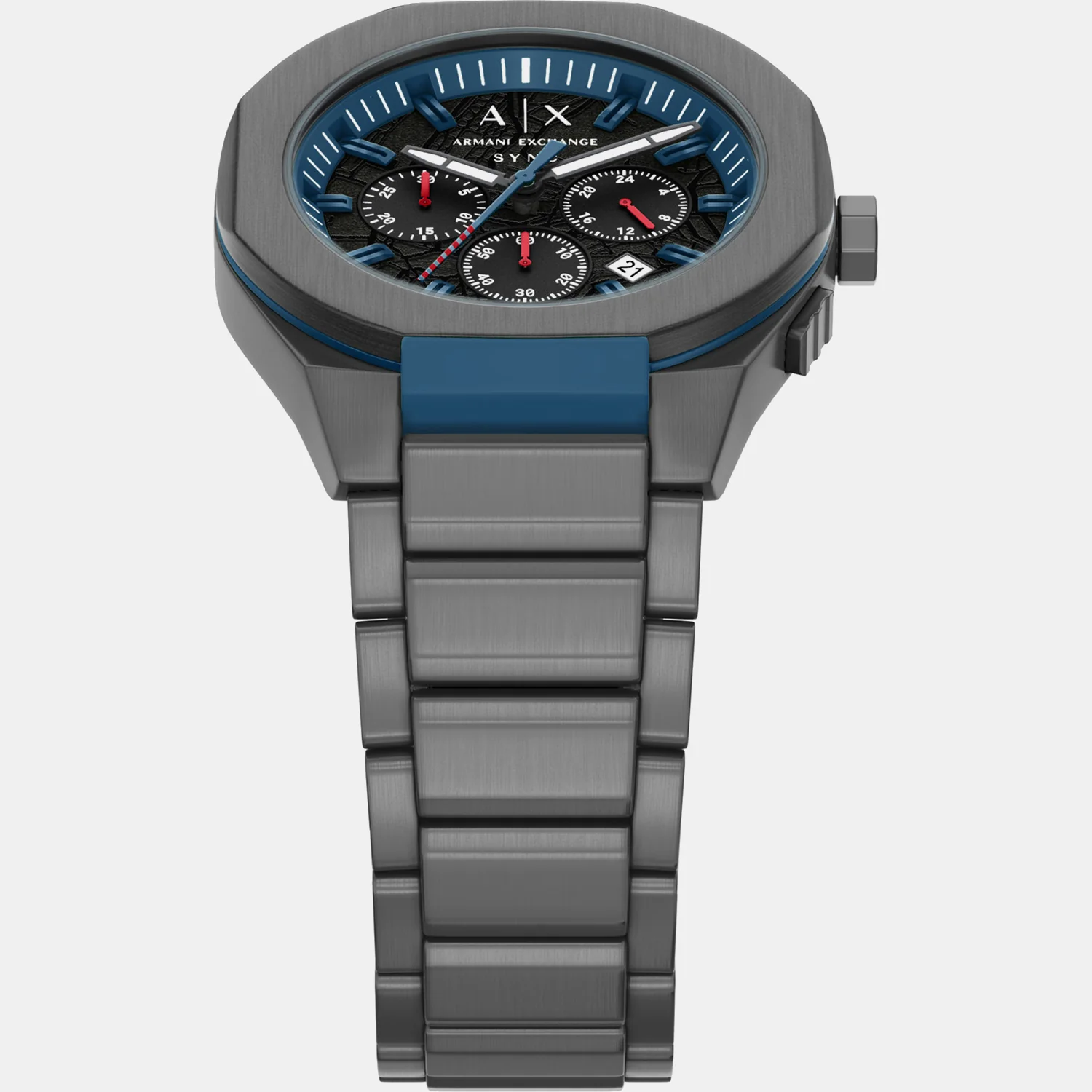 Men Quartz Black Dial Chronograph Stainless Steel Watch AX4295 - Image 4