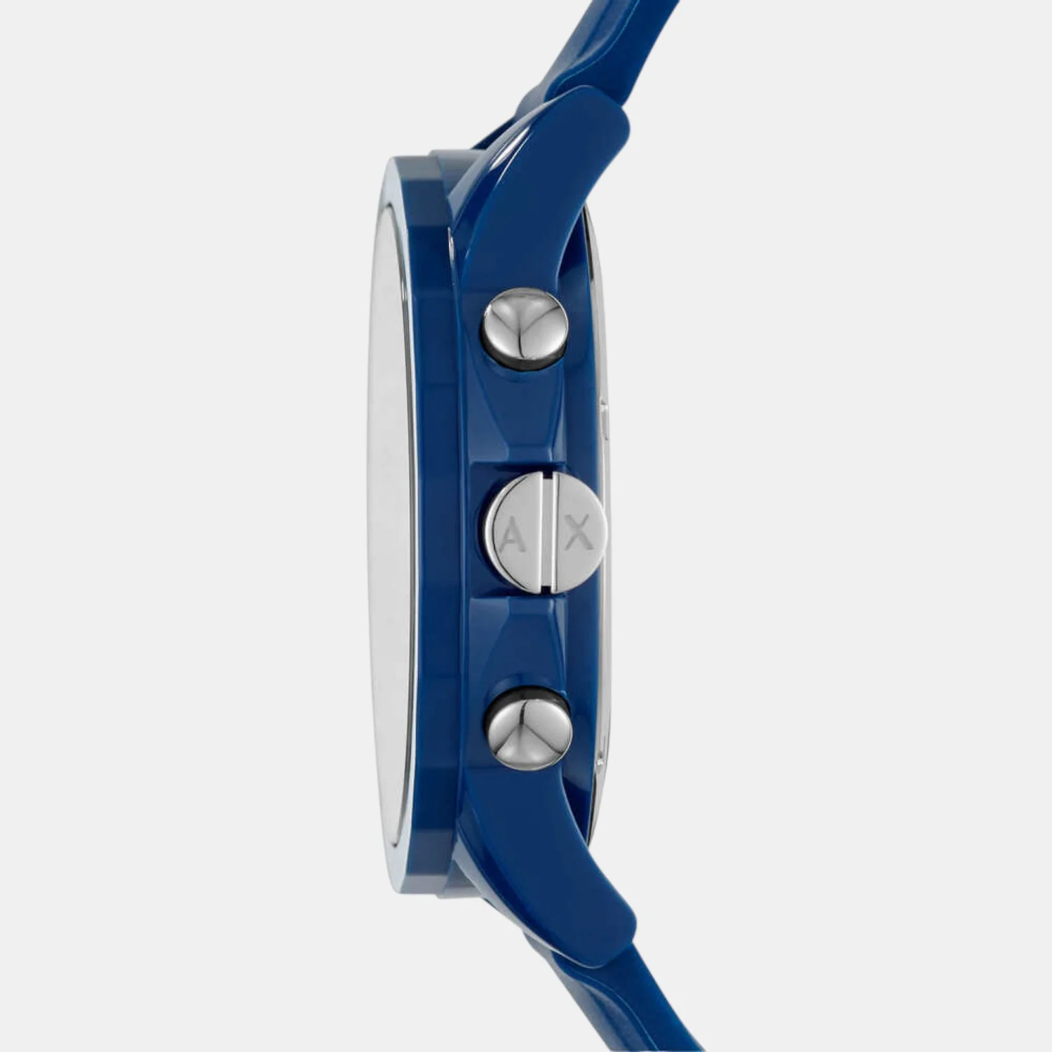 Men Quartz Blue Dial Chronograph Silicone Watch AX1327 - Image 2