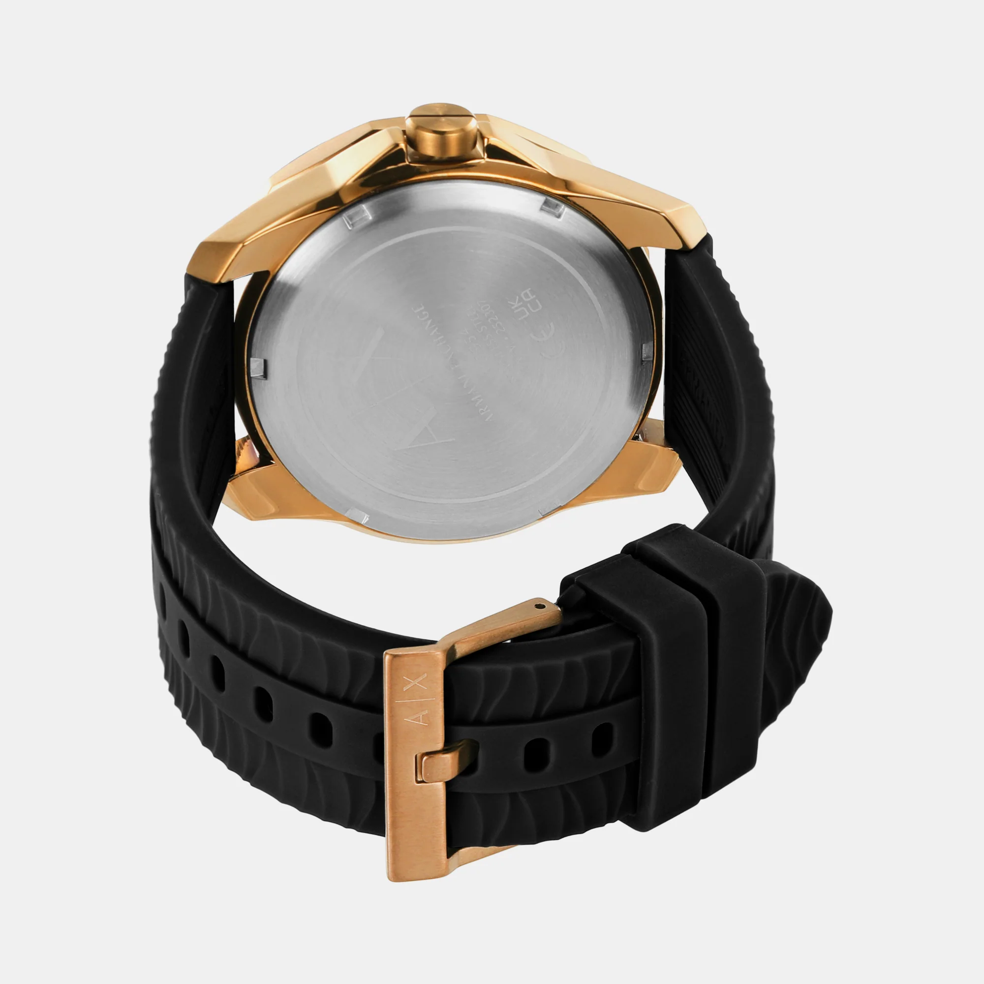 Men Quartz Brown Dial Analog Silicone Watch AX1954 - Image 5
