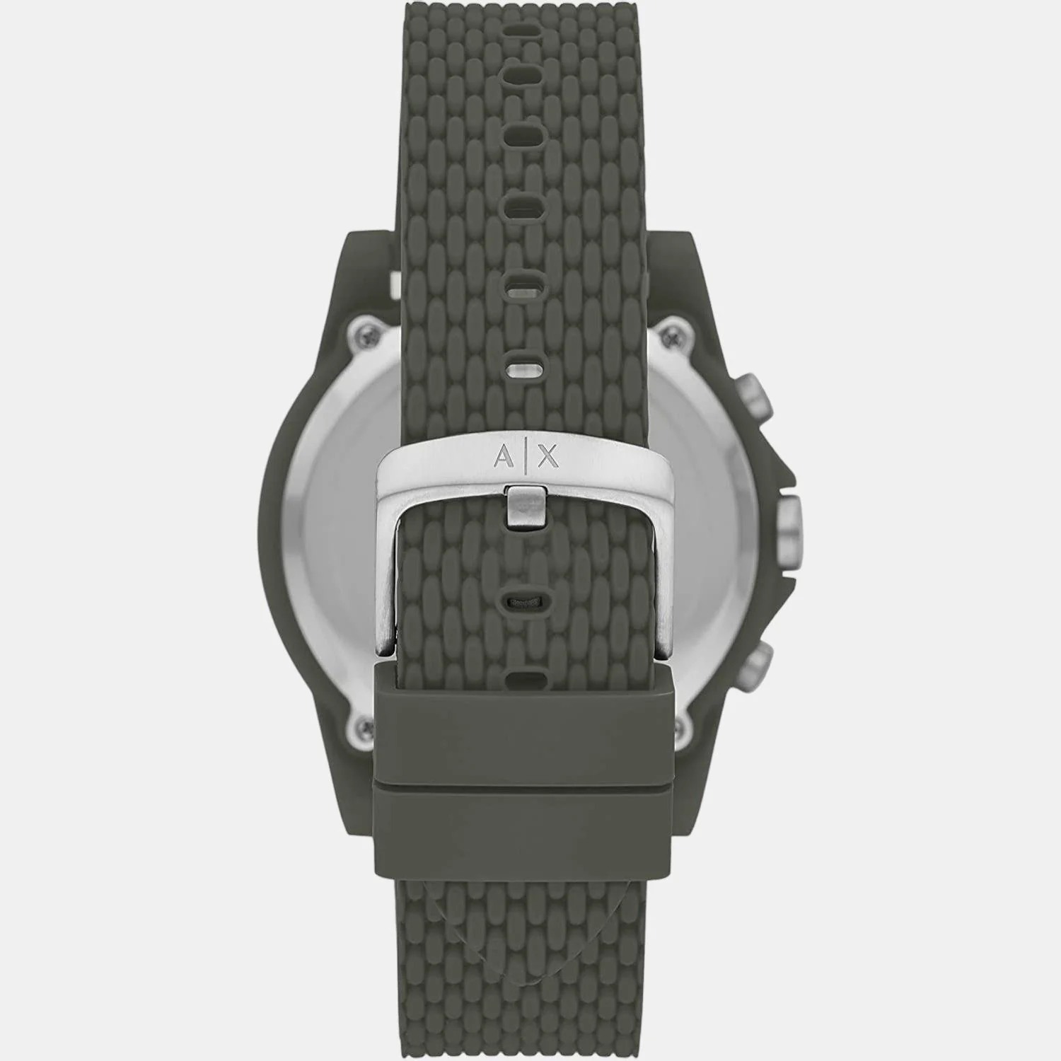 Men Quartz Green Dial Chronograph Silicone Watch AX1346 - Image 2