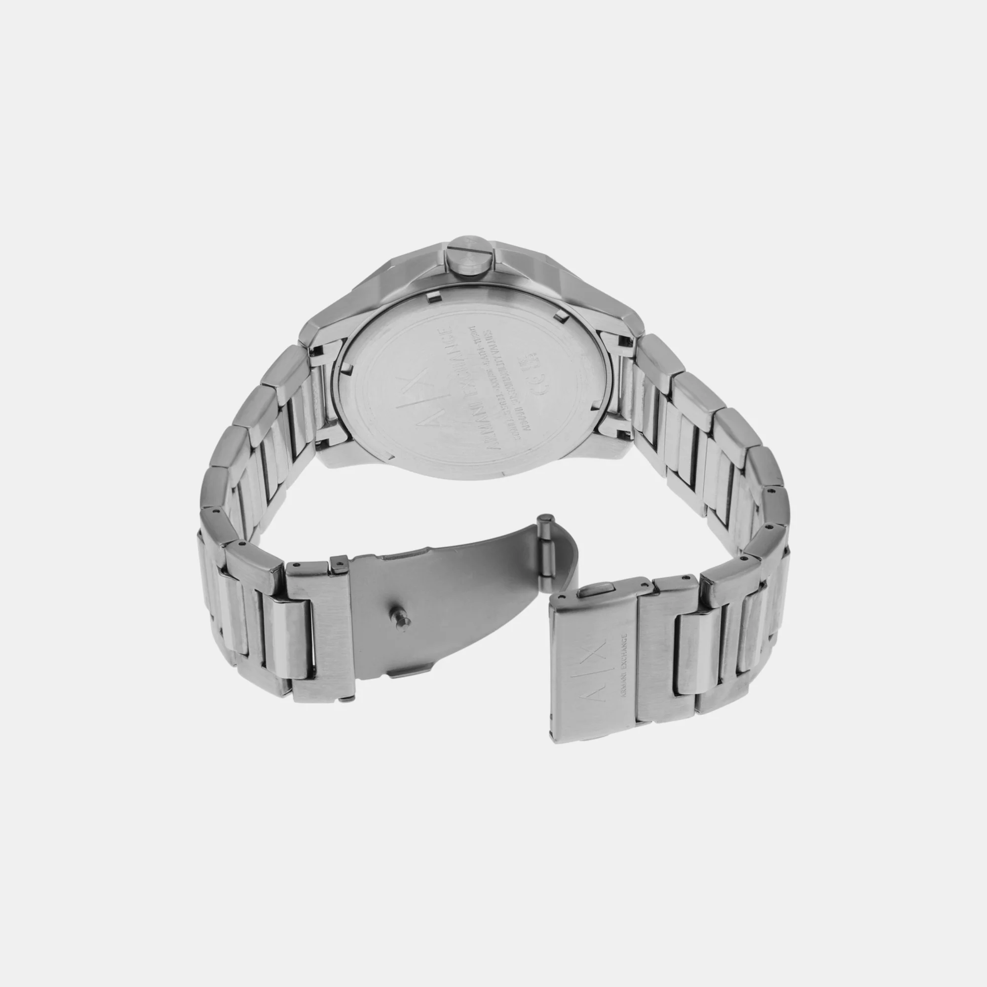 Men Quartz Grey Dial Analog Stainless Steel Watch AX1736 - Image 2