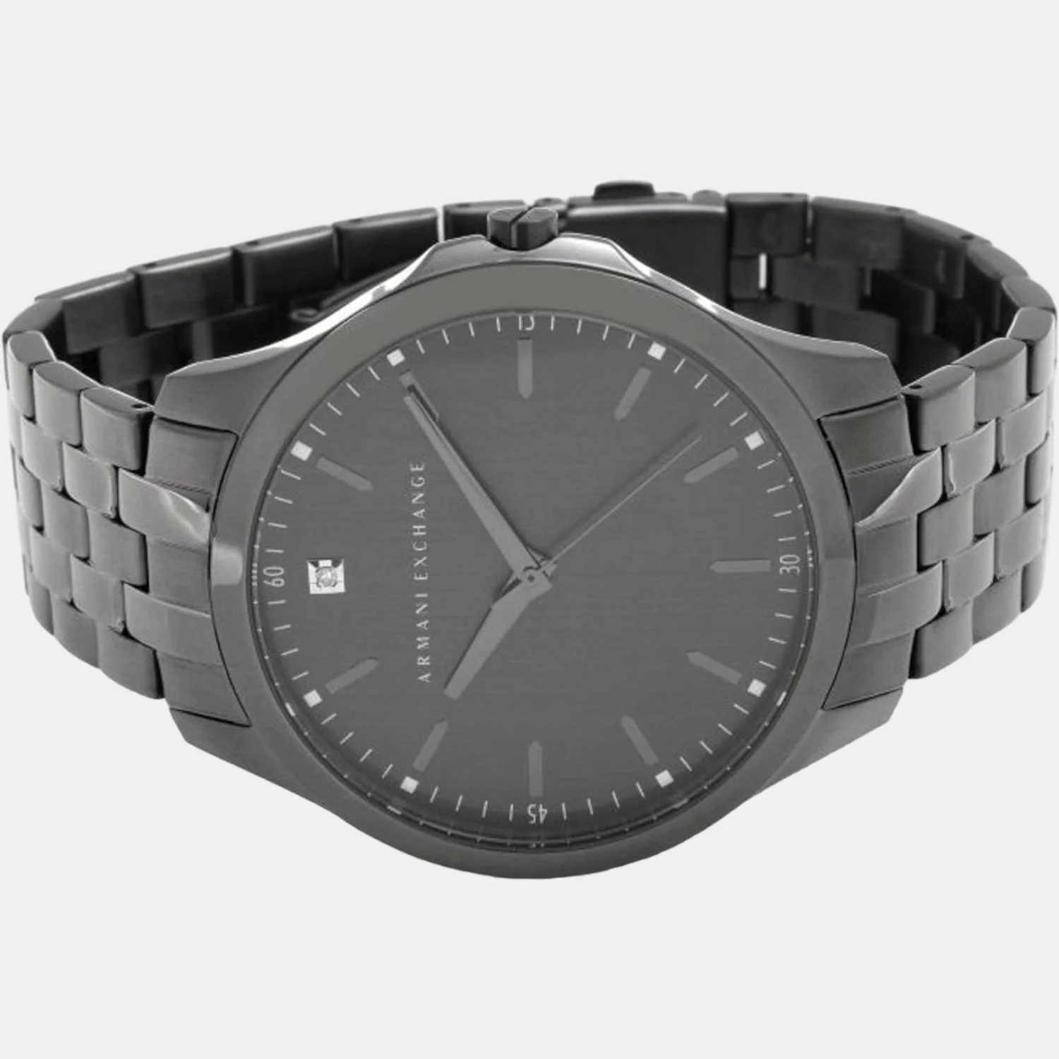 Men Quartz Grey Dial Analog Stainless Steel Watch AX2169 - Image 3