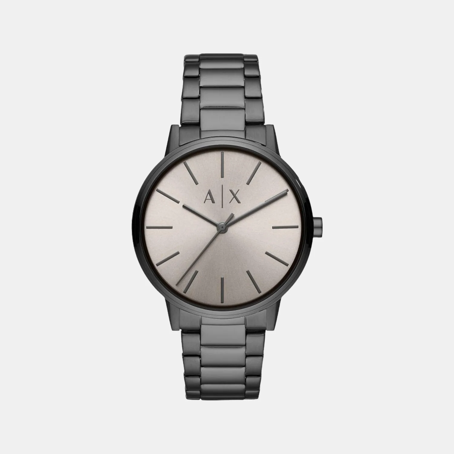 Men Quartz Grey Dial Analog Stainless Steel Watch AX2722