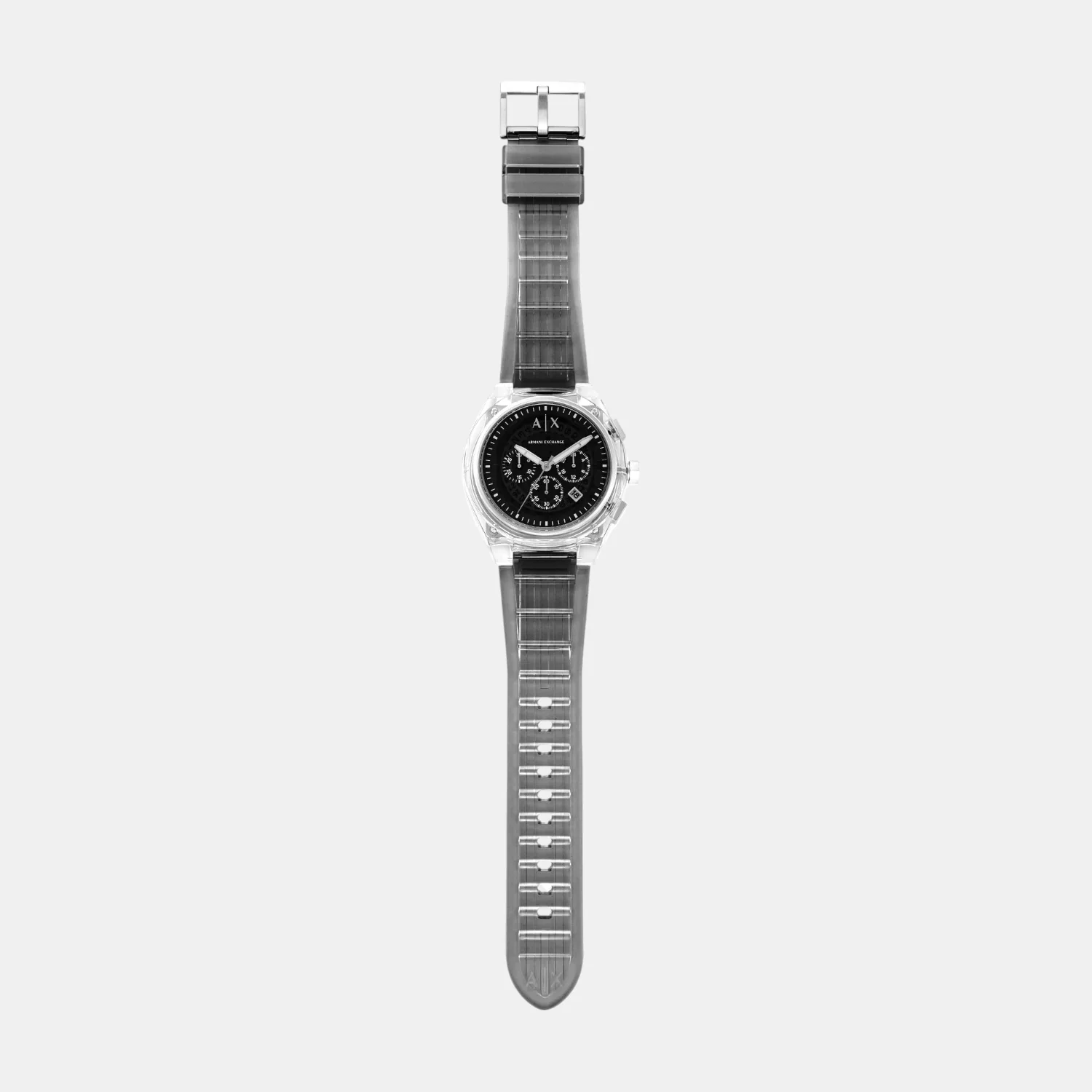Men Quartz Grey Dial Chronograph Polyester Watch AX4167 - Image 8