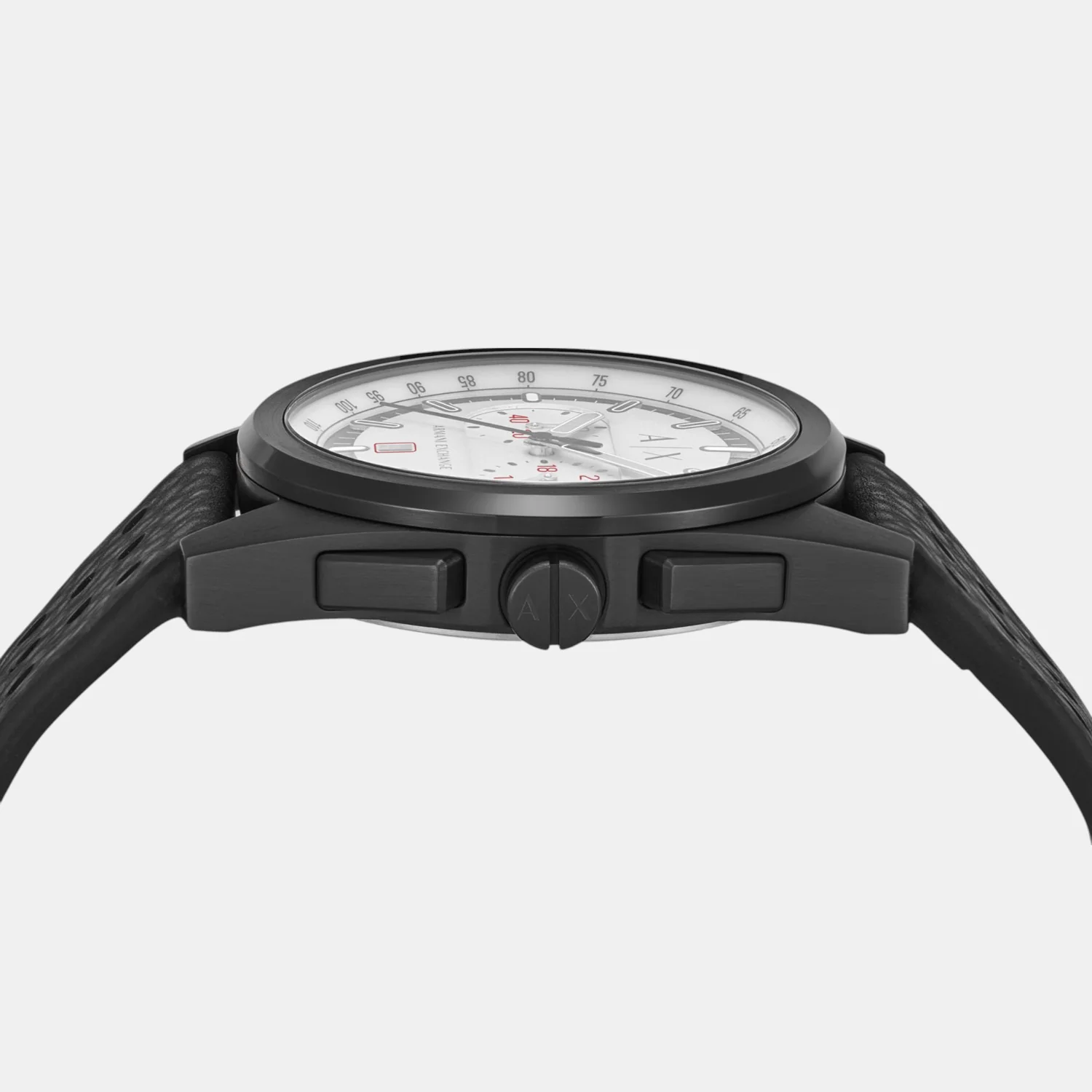 Men Quartz Grey Dial Chronograph Rubber Watch AX2865 - Image 5