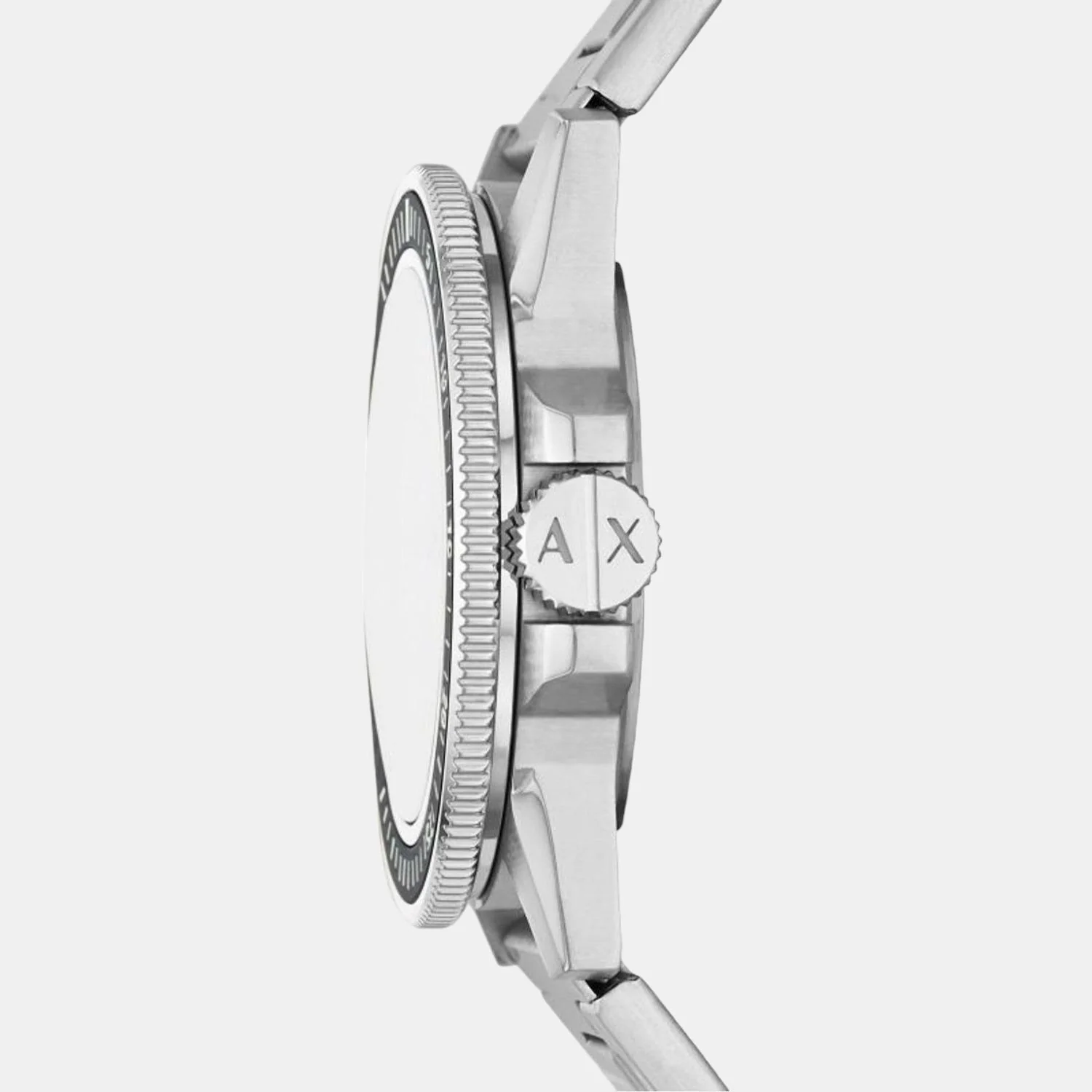 Men Quartz White Dial Analog Stainless Steel Watch AX1853 - Image 3
