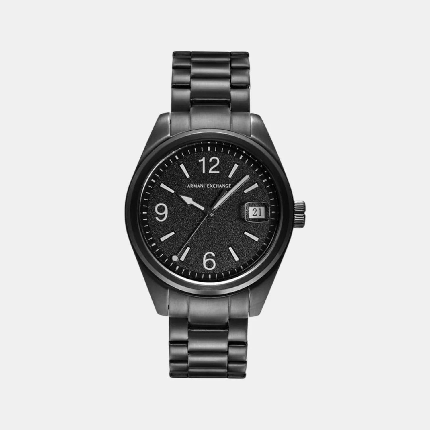 Na Men Quartz Black Dial Analog Stainless Steel Watch AX1422 - Image 2