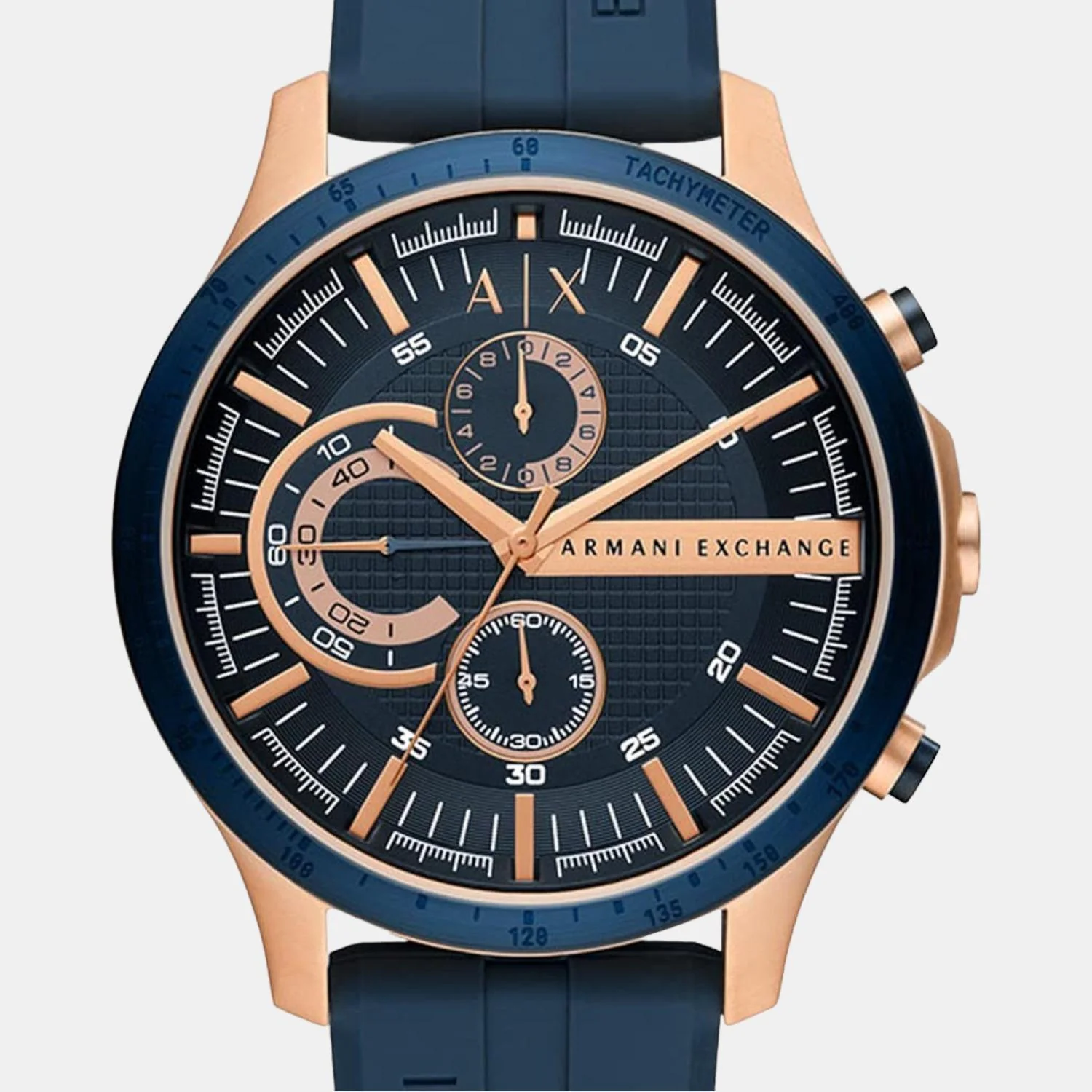 Na Men Quartz Blue Dial Chronograph Silicone Watch AX2440 - Image 3