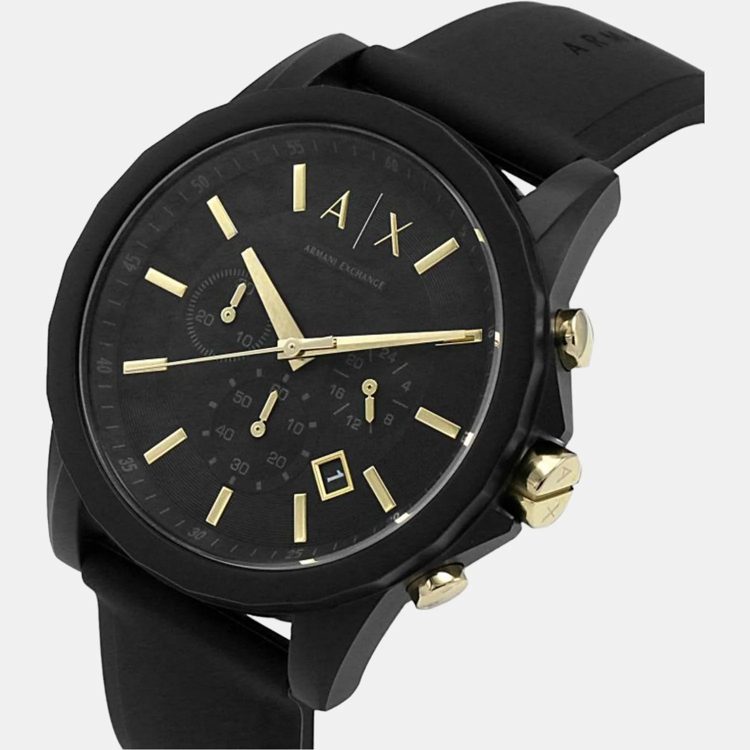 Outerbanks Men Quartz Black Dial Chronograph Silicone Watch AX7105 - Image 4