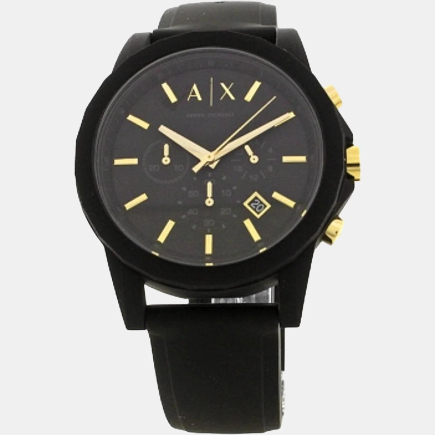 Outerbanks Men Quartz Black Dial Chronograph Silicone Watch AX7105 - Image 6
