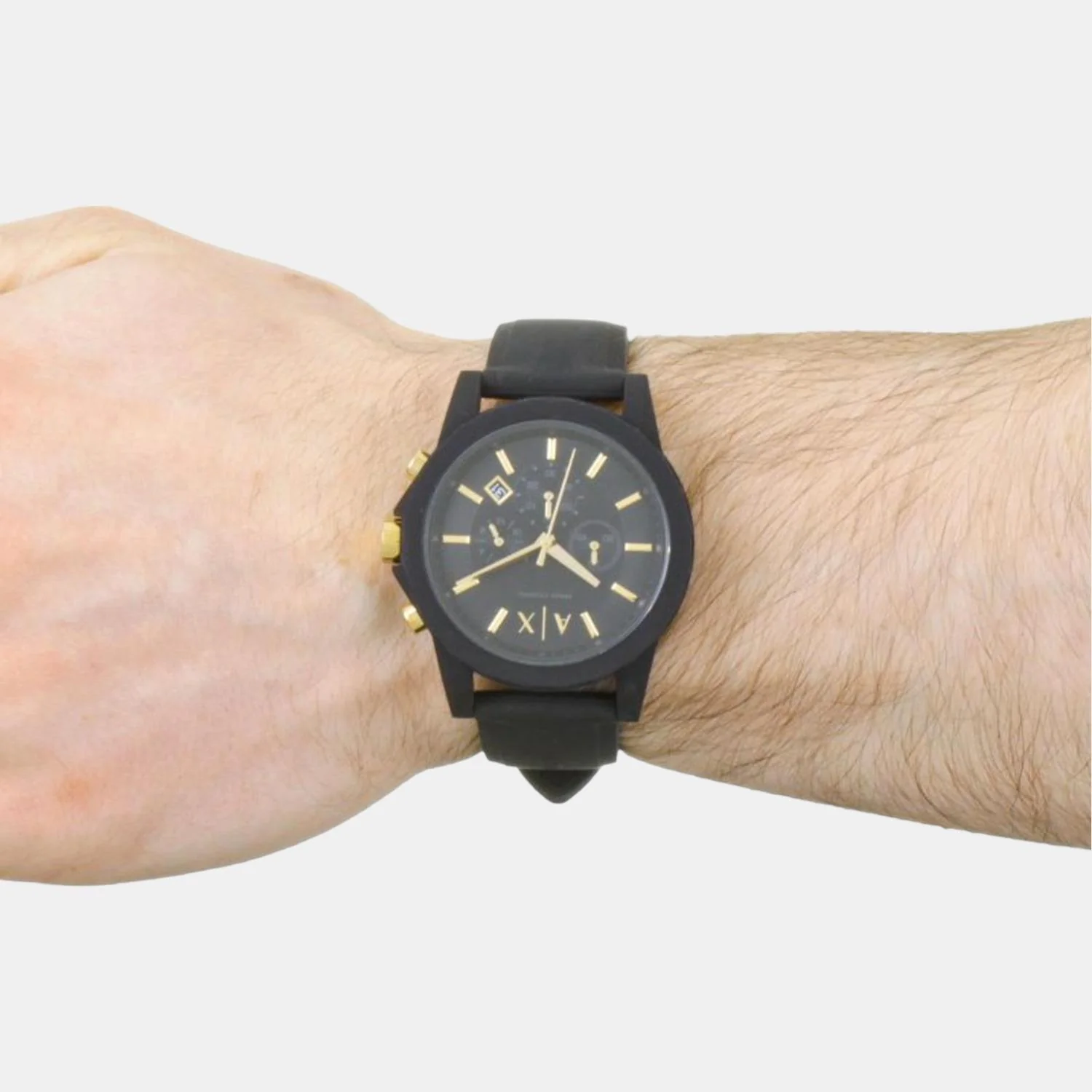 Outerbanks Men Quartz Black Dial Chronograph Silicone Watch AX7105 - Image 9