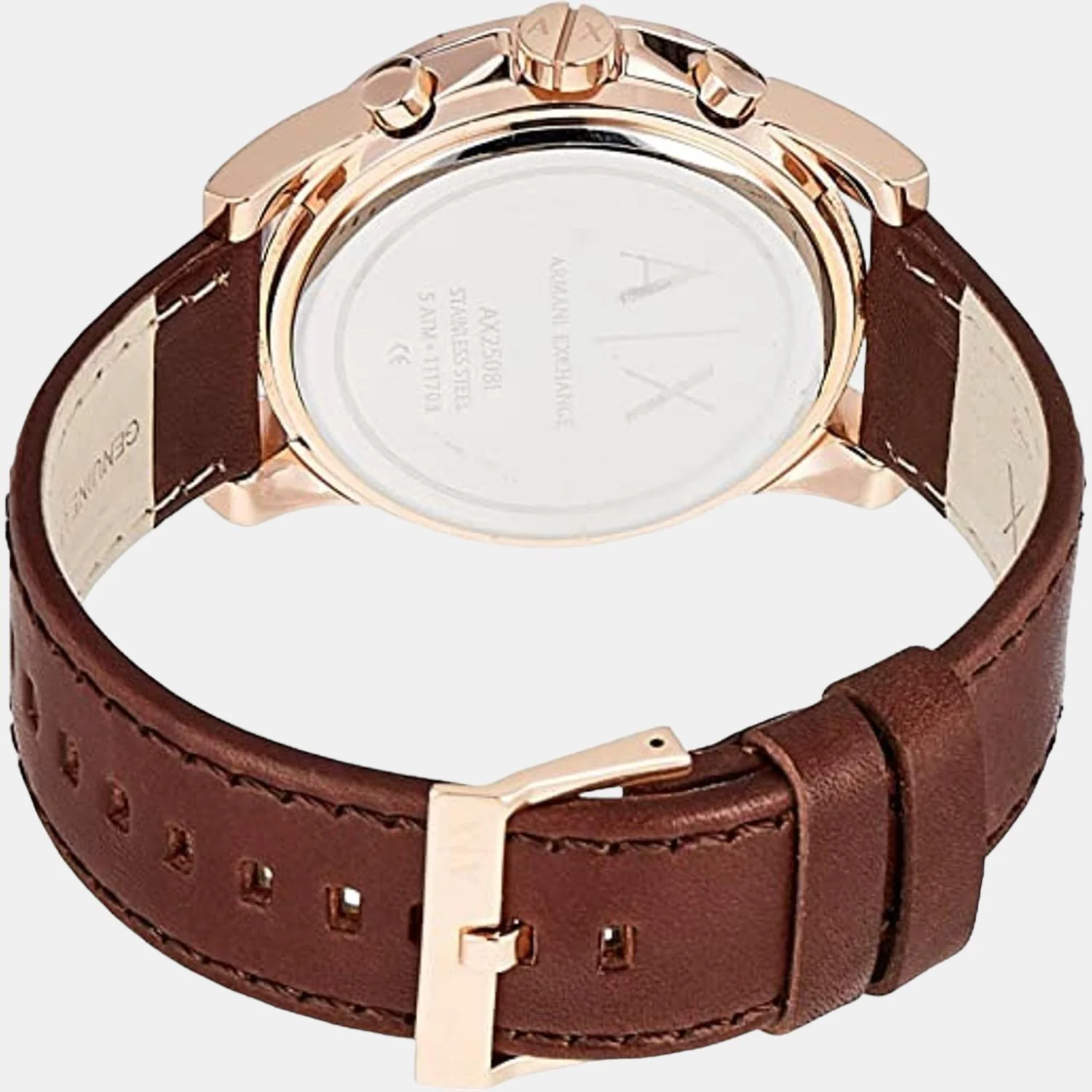 Outerbanks Men Quartz Blue Dial Chronograph Leather Watch AX2508 - Image 2
