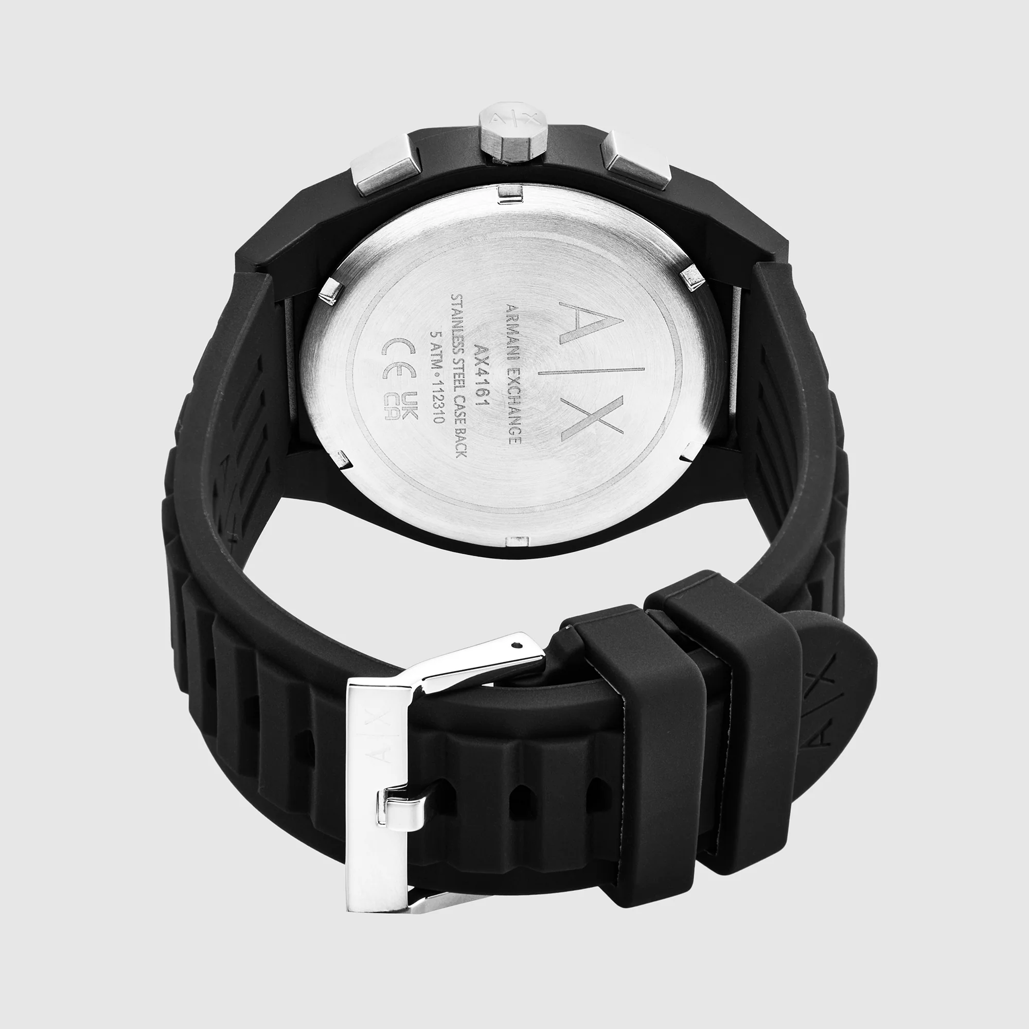 Rafael Men Quartz Black Dial Chronograph Silicone Watch AX4161 - Image 3