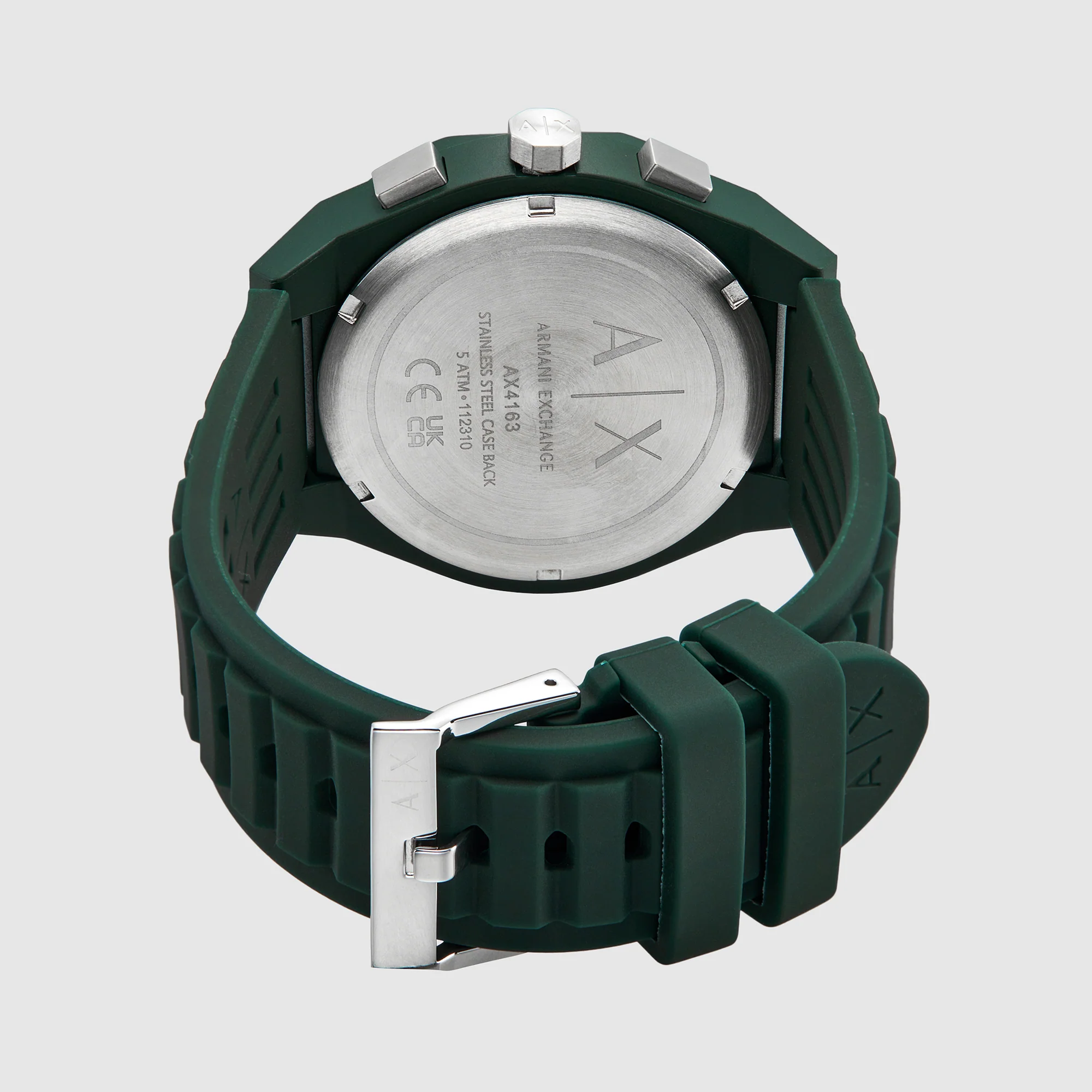 Rafael Men Quartz Green Dial Chronograph Silicone Watch AX4163 - Image 3