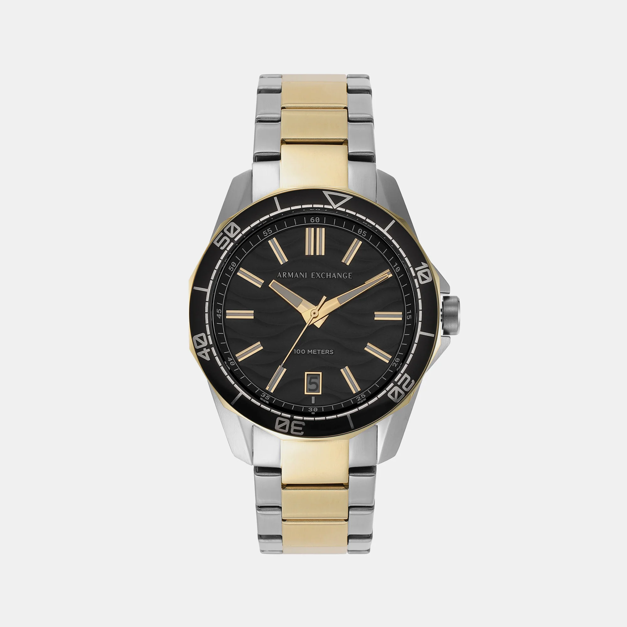 Spencer Men Quartz Black Dial Analog Stainless Steel Watch AX1956 - Image 2