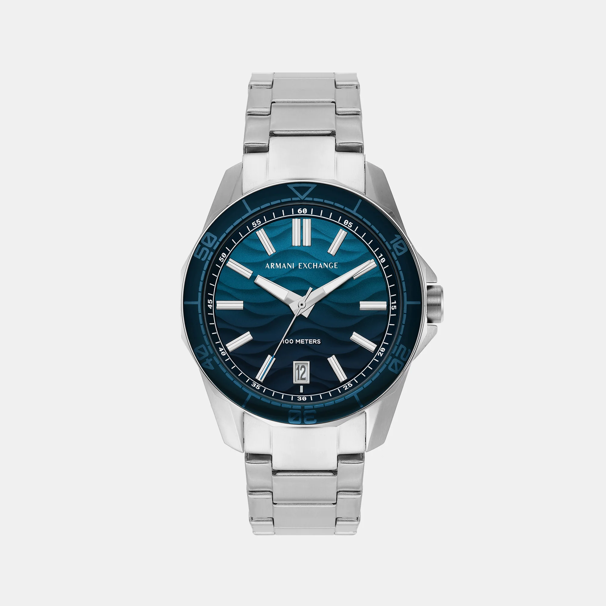 Spencer Men Quartz Blue Dial Analog Stainless Steel Watch AX1950