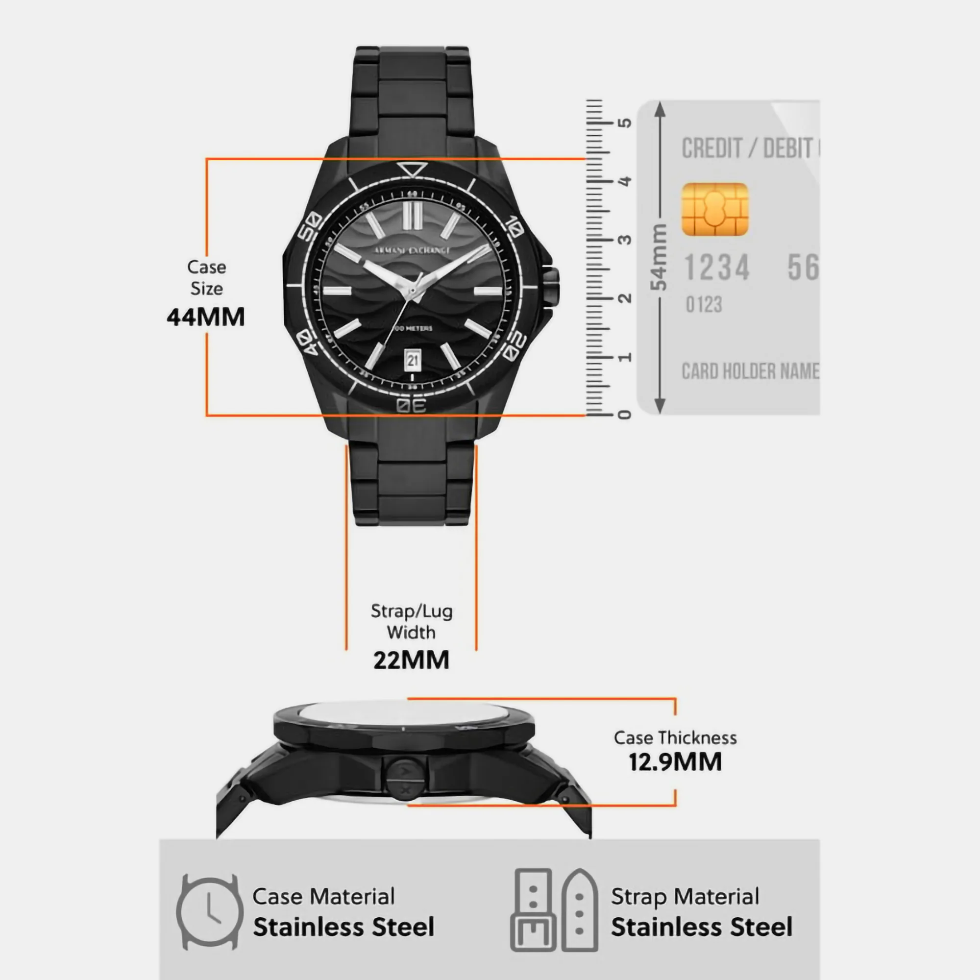 Spencer Men Quartz Grey Dial Analog Stainless Steel Watch AX1952 - Image 6