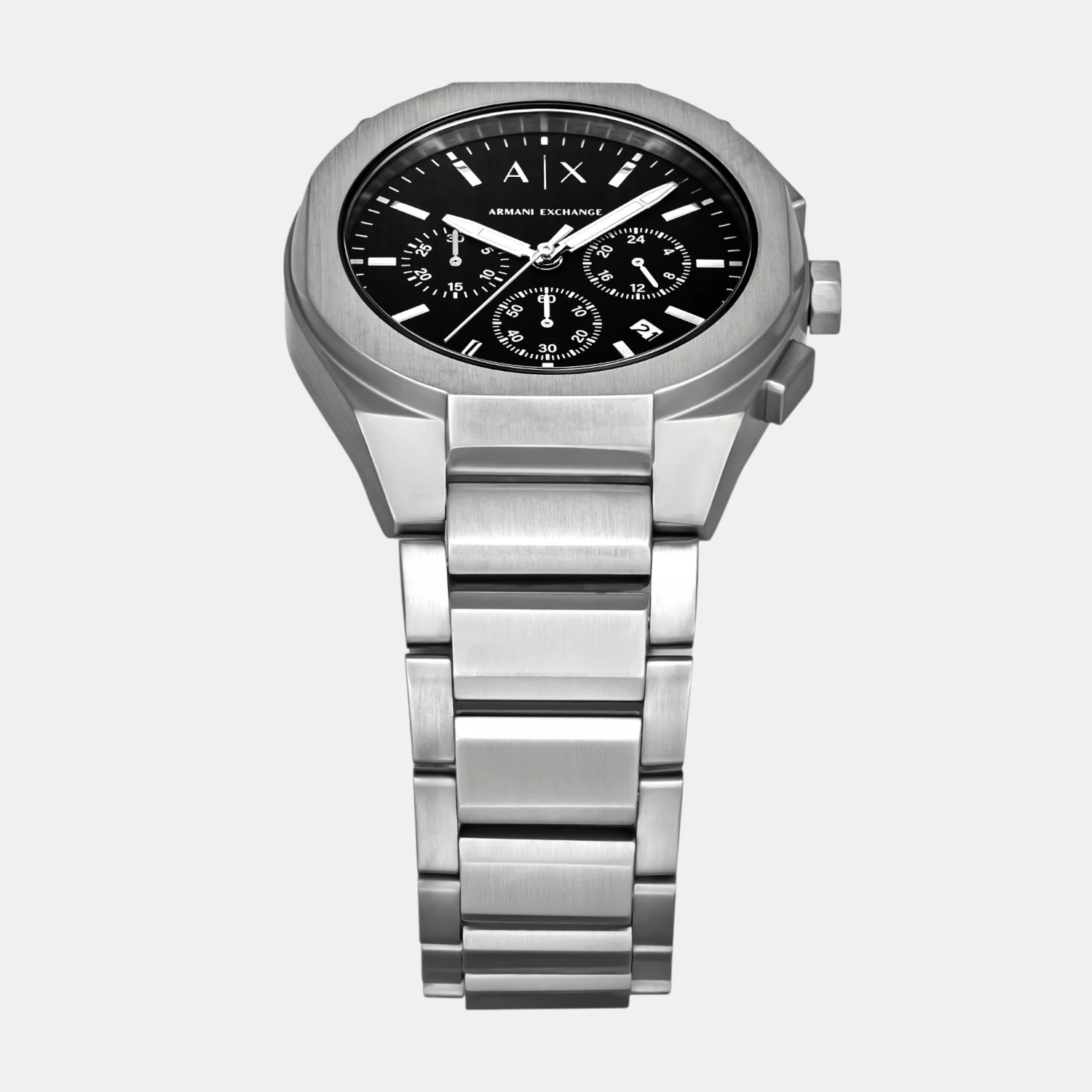 Sync Men Quartz Black Dial Chronograph Stainless Steel Watch AX4186 - Image 3
