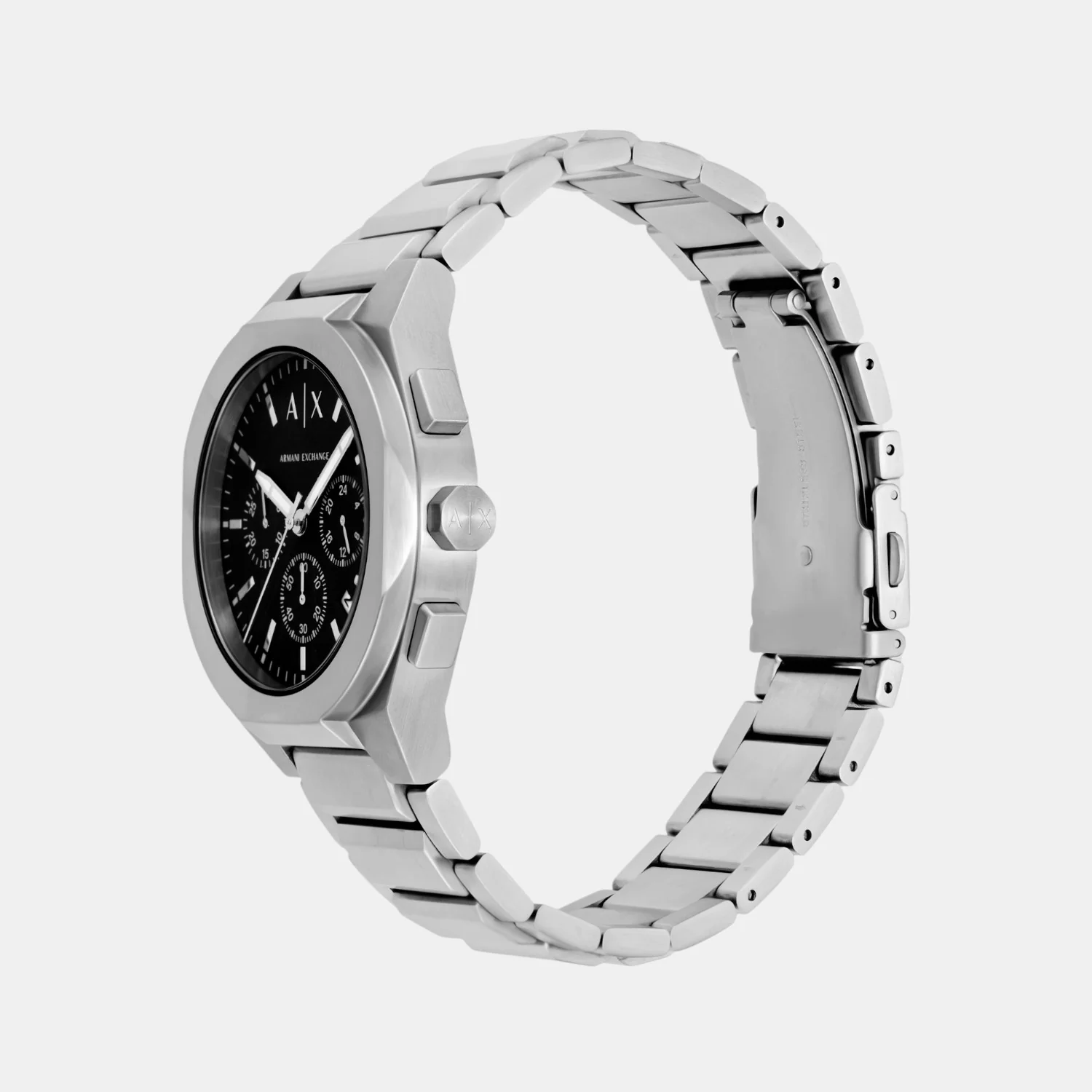 Sync Men Quartz Black Dial Chronograph Stainless Steel Watch AX4186 - Image 4