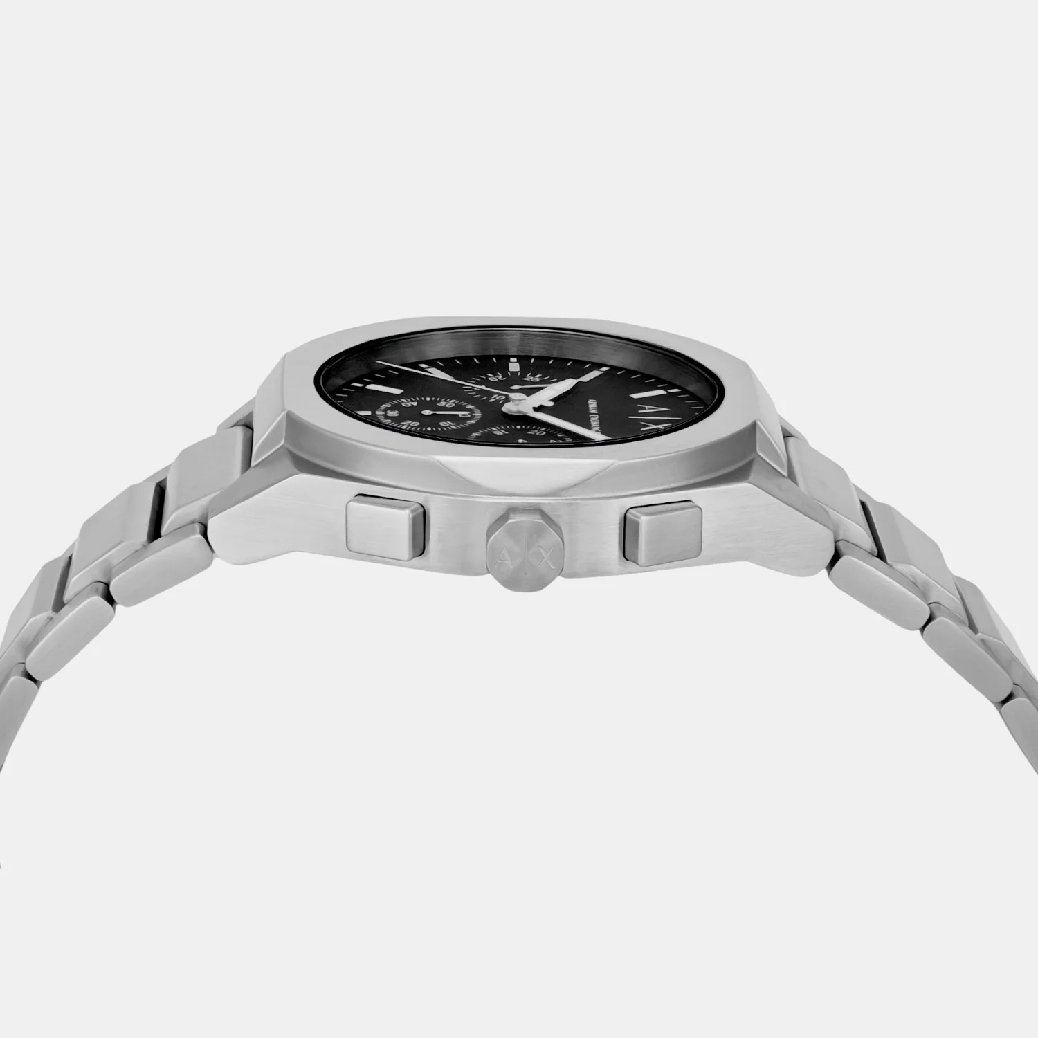 Sync Men Quartz Black Dial Chronograph Stainless Steel Watch AX4186 - Image 5