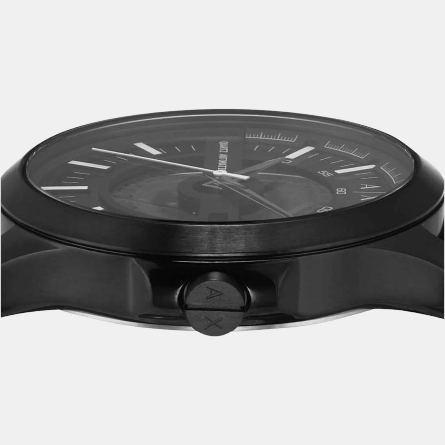 Unisex Automatic Black Dial Analog Leather Watch AX2446 - Image 6