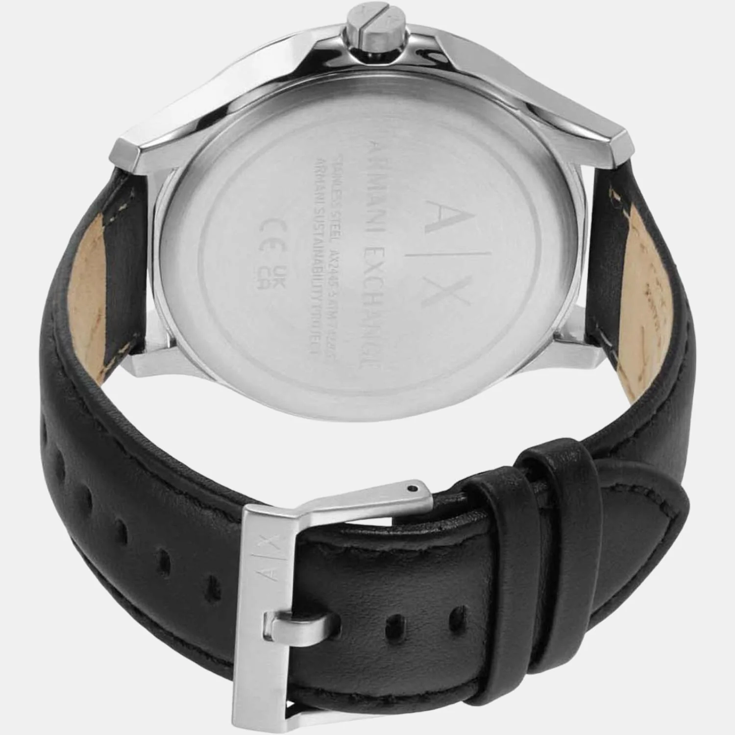 Unisex Automatic Grey Dial Analog Leather Watch AX2445 - Image 3