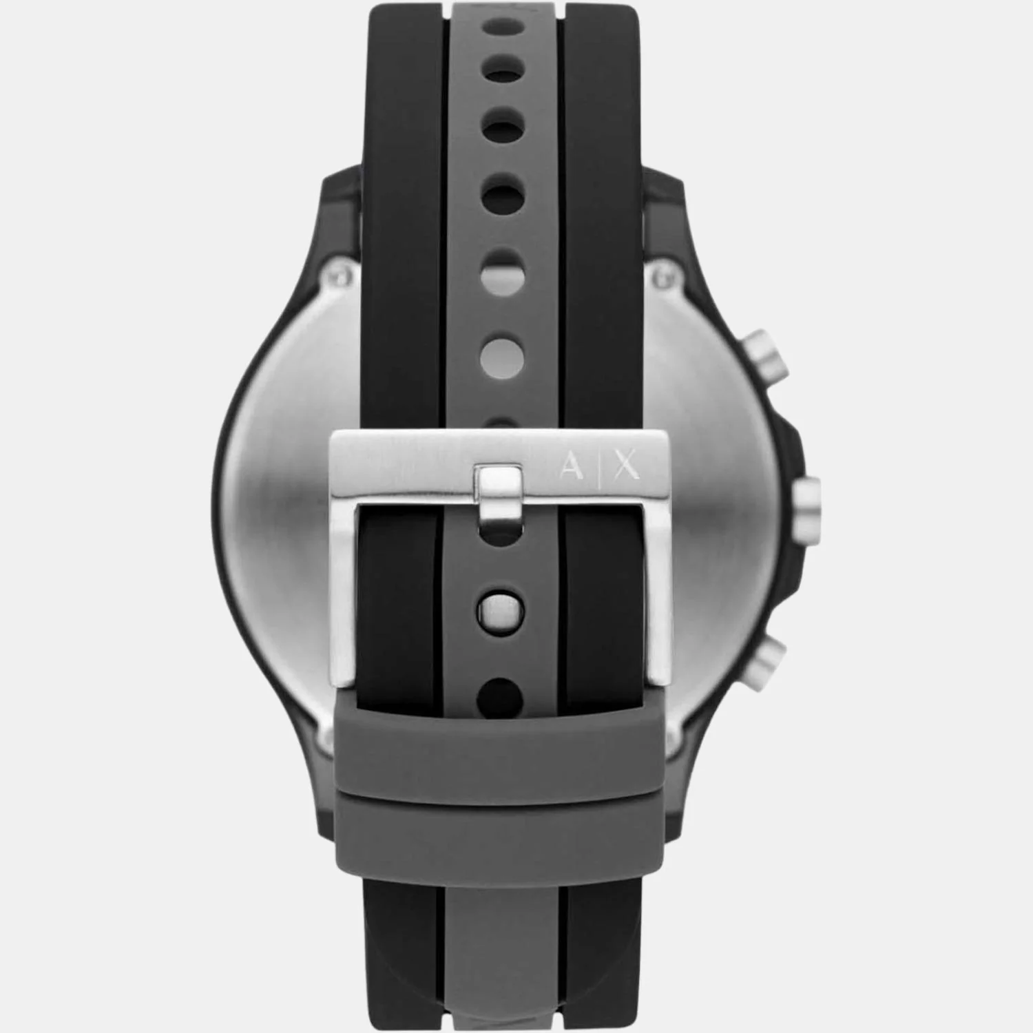 Unisex Quartz Black Dial Chronograph Silicone Watch AX2447 - Image 3