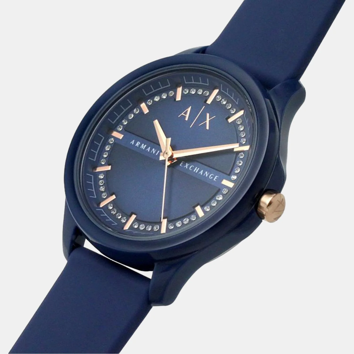 Women Quartz Blue Dial Analog Silicone Watch AX5266 - Image 6
