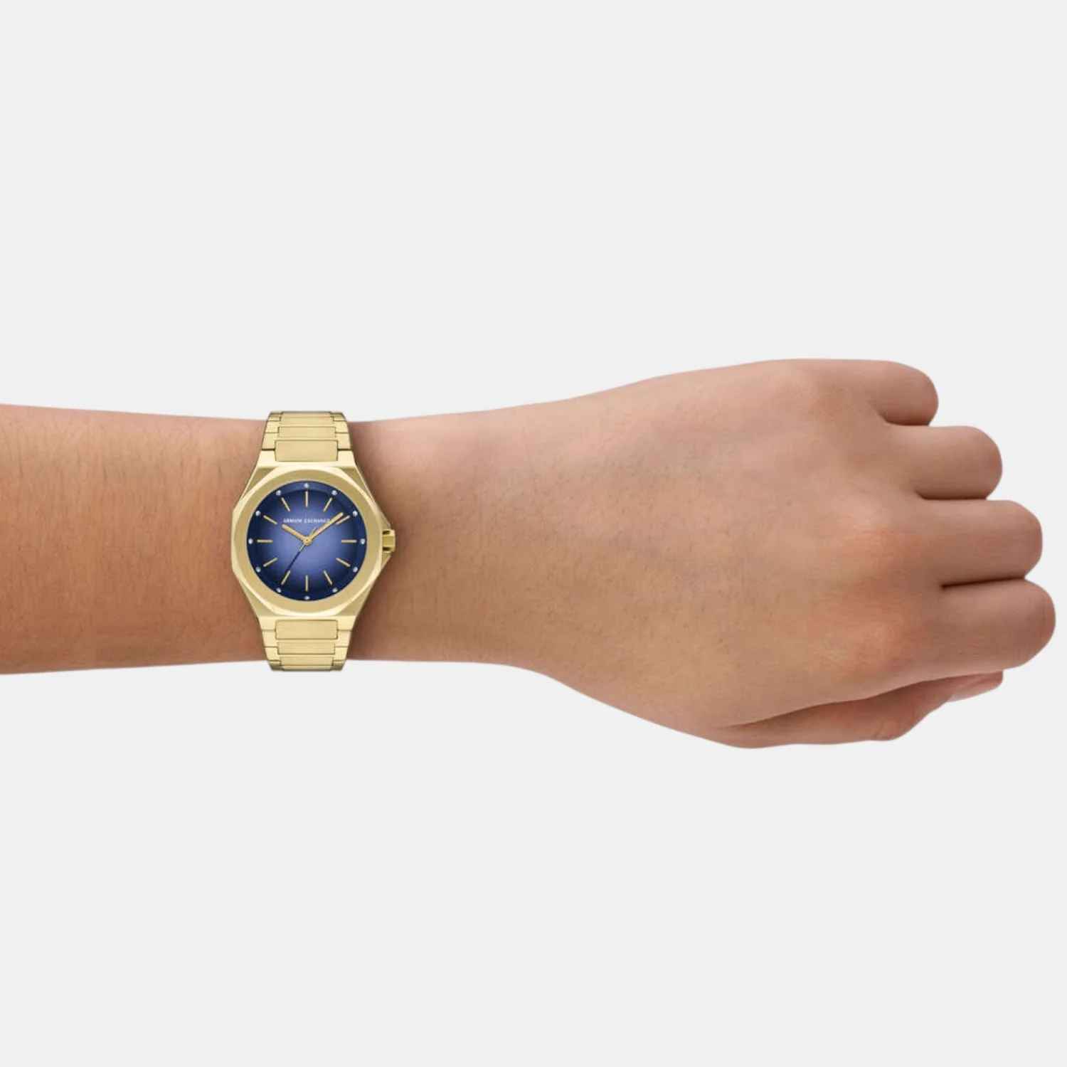 Women Quartz Blue Dial Analog Stainless Steel Watch AX4620 - Image 5
