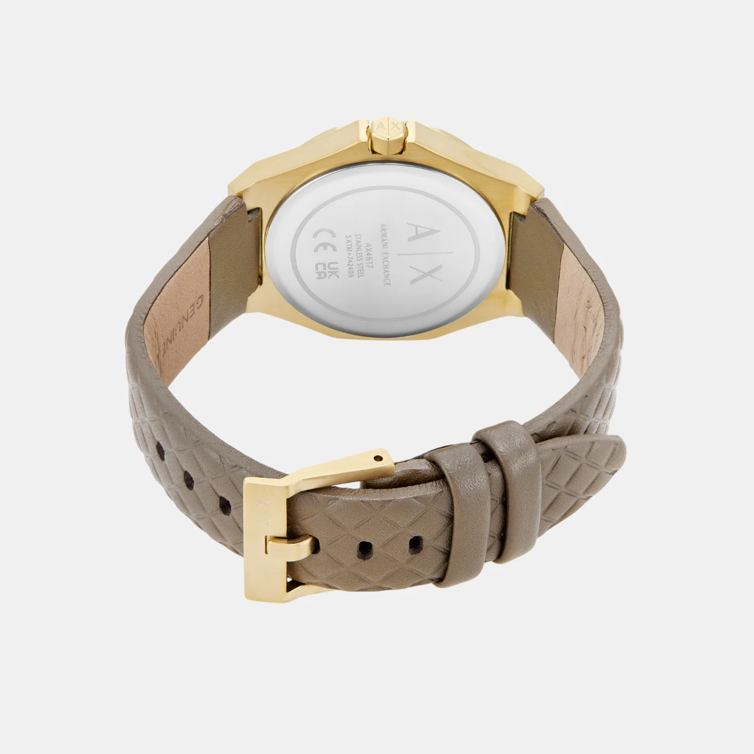 Women Quartz Gold Dial Analog Leather Watch AX4617 - Image 5