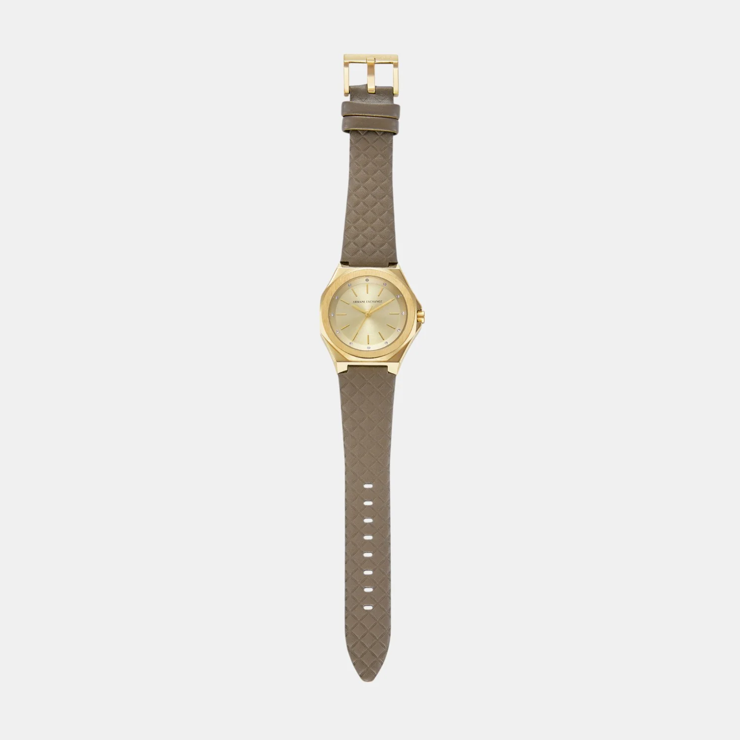 Women Quartz Gold Dial Analog Leather Watch AX4617 - Image 8