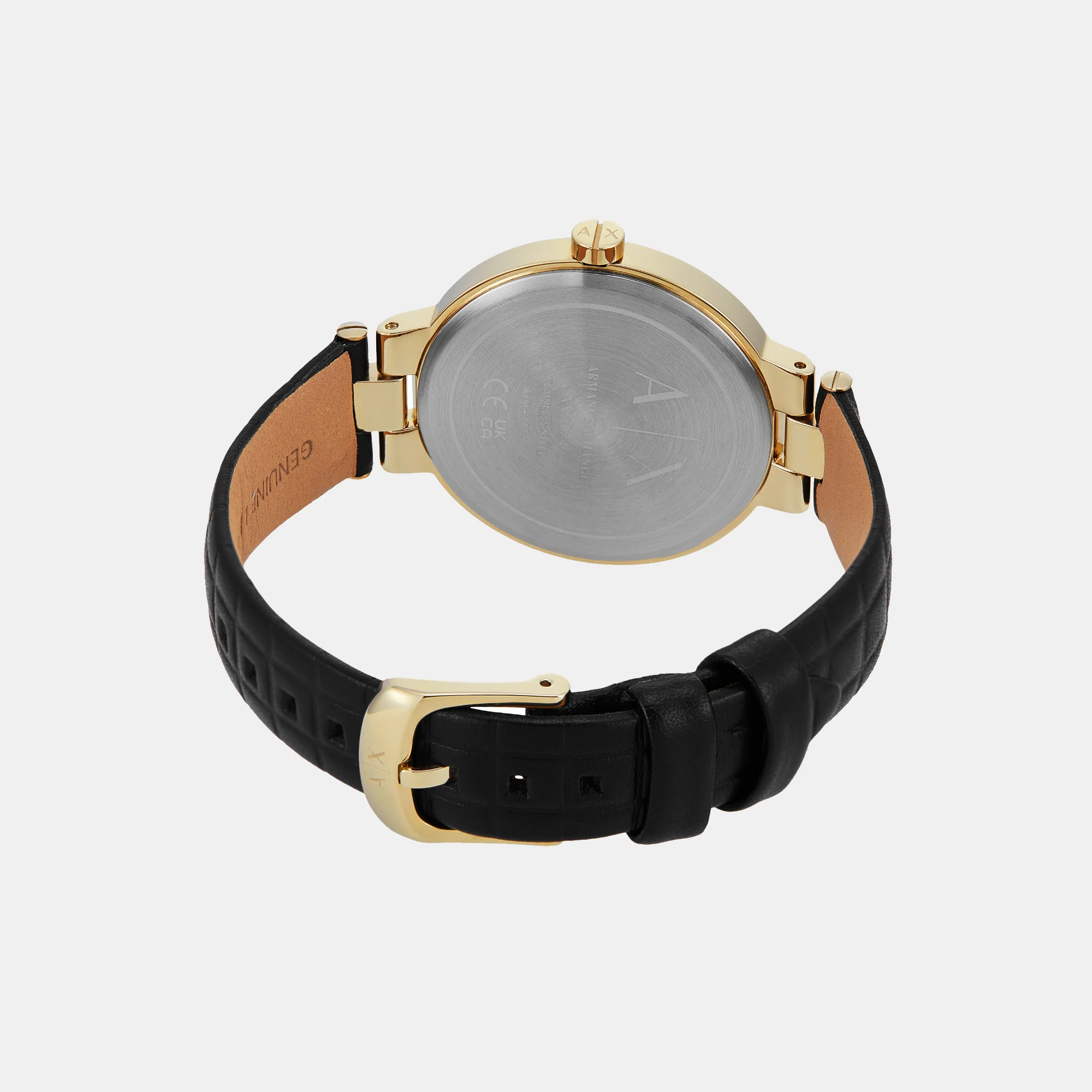 Women Quartz Gold Dial Analog Leather Watch AX5174 - Image 6