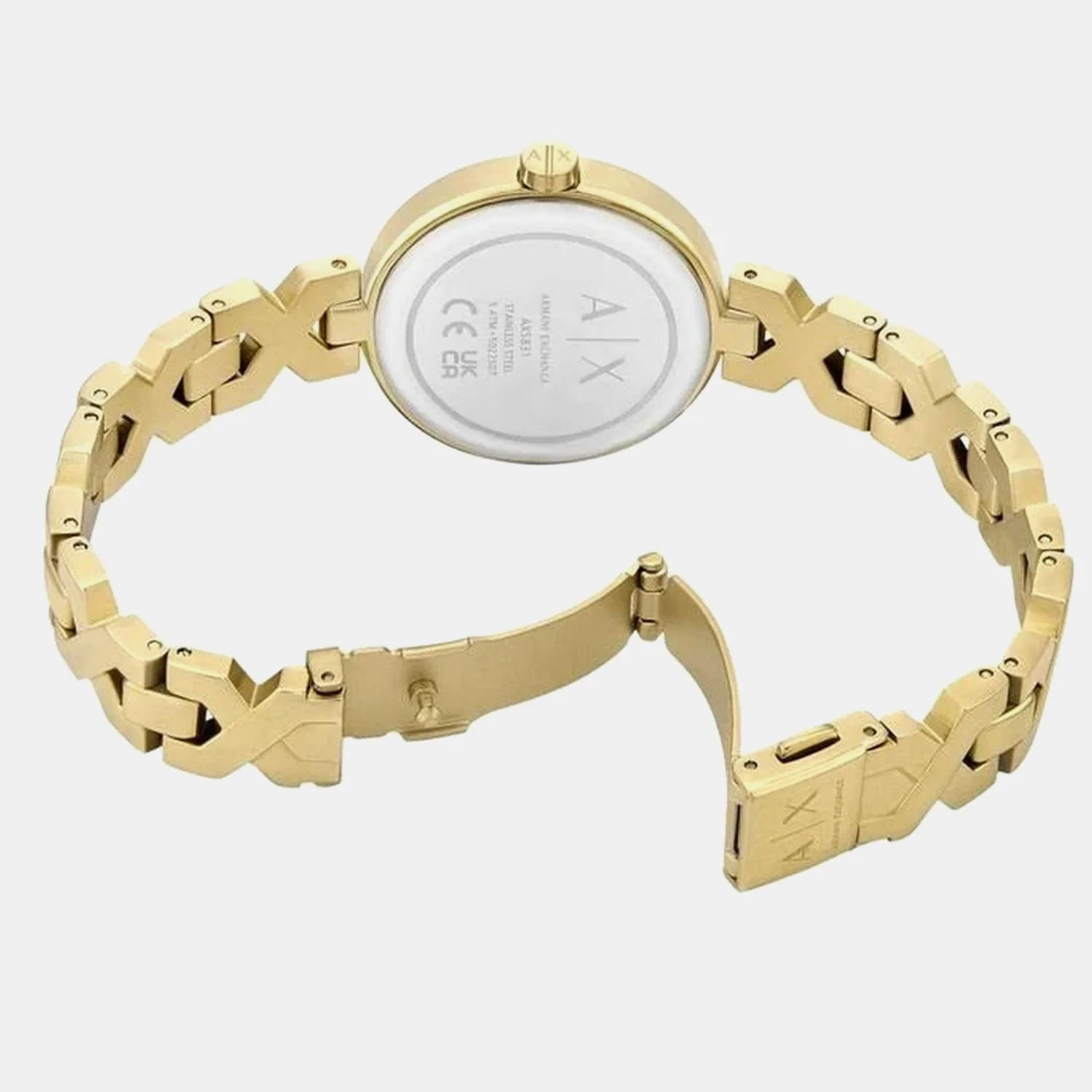 Women Quartz Gold Dial Analog Stainless Steel Watch AX5831 - Image 5
