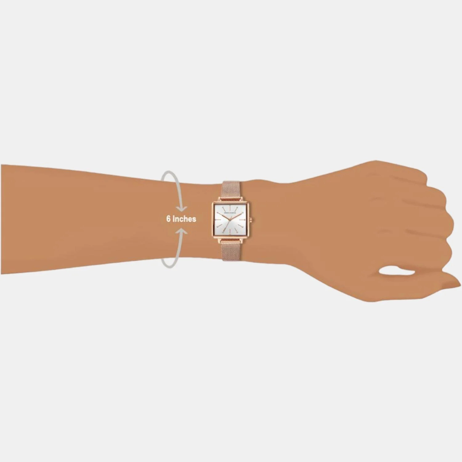 Women Quartz Rose Gold Dial Analog Stainless Steel Watch AX5802 - Image 5