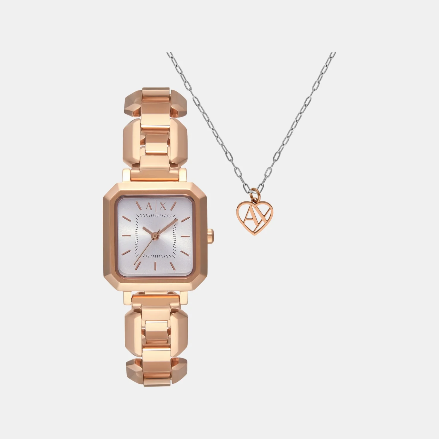 Women Quartz Silver Dial Analog Stainless Steel Watch AX7167SET - Image 2