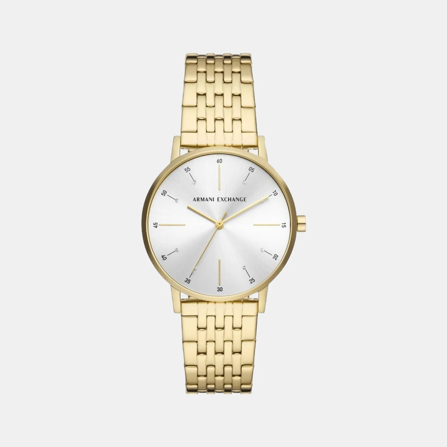 Women Quartz White Dial Analog Stainless Steel Watch AX5579