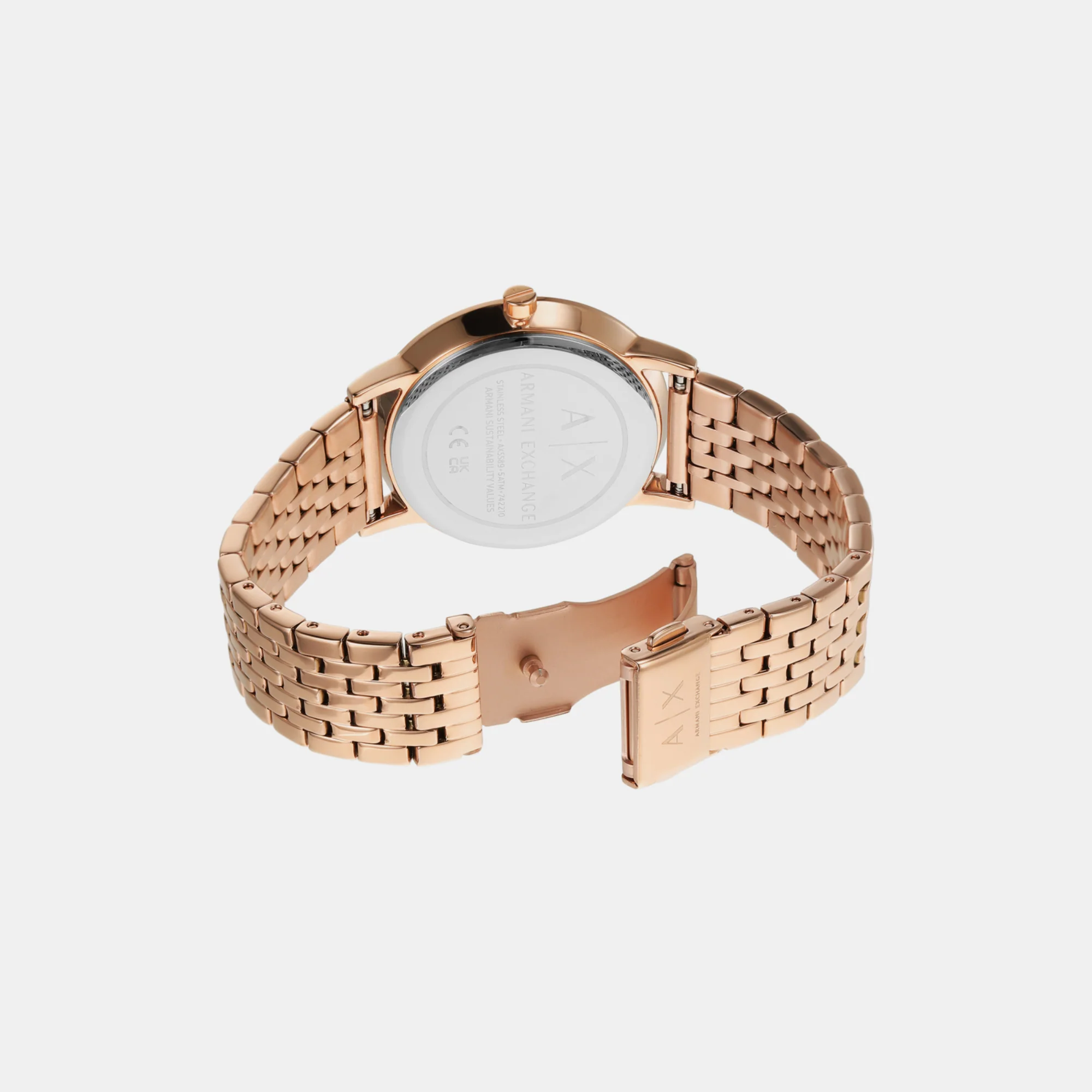 Women Quartz White Dial Analog Stainless Steel Watch AX5589 - Image 2