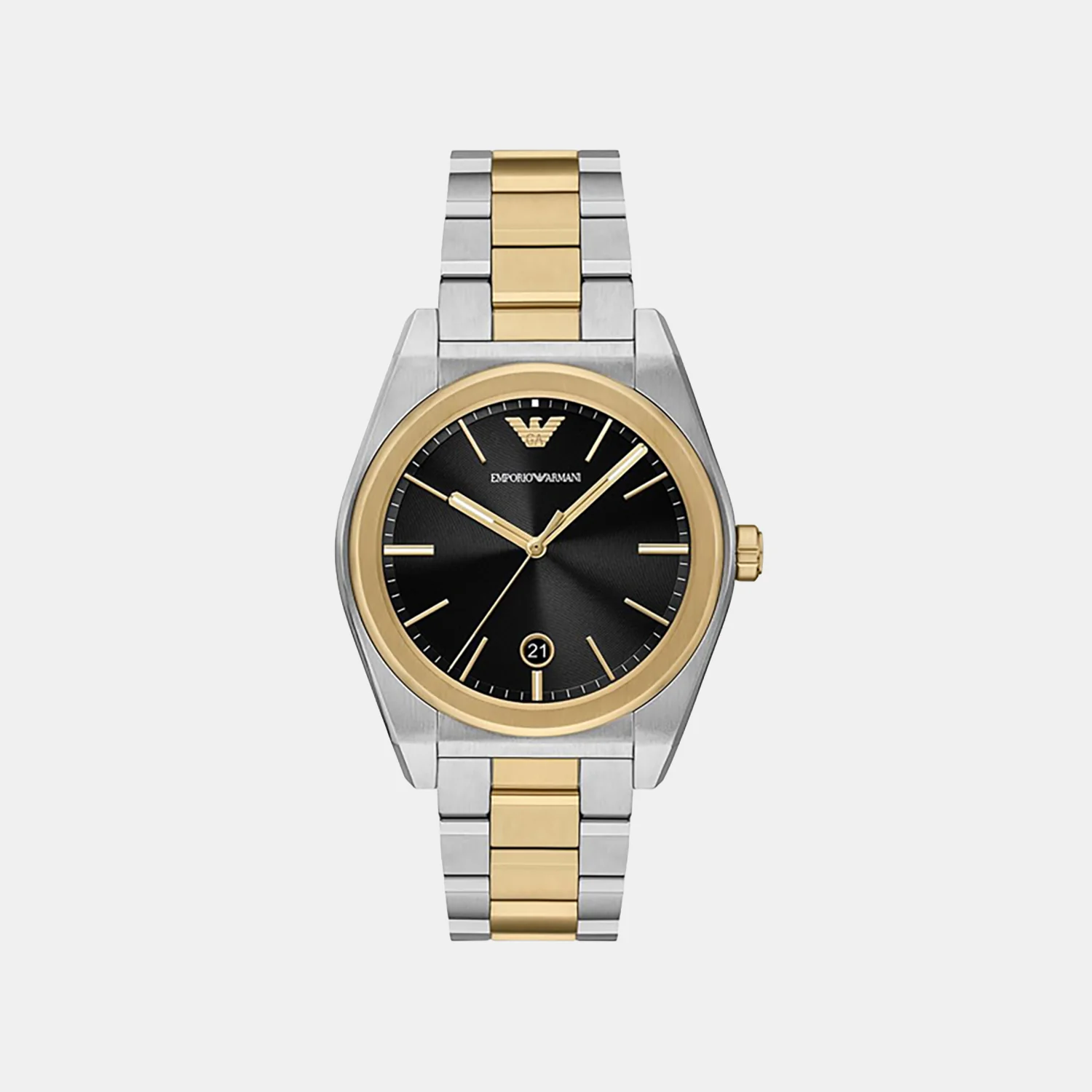 Men Quartz Black Dial Analog Steel Watch AR11715