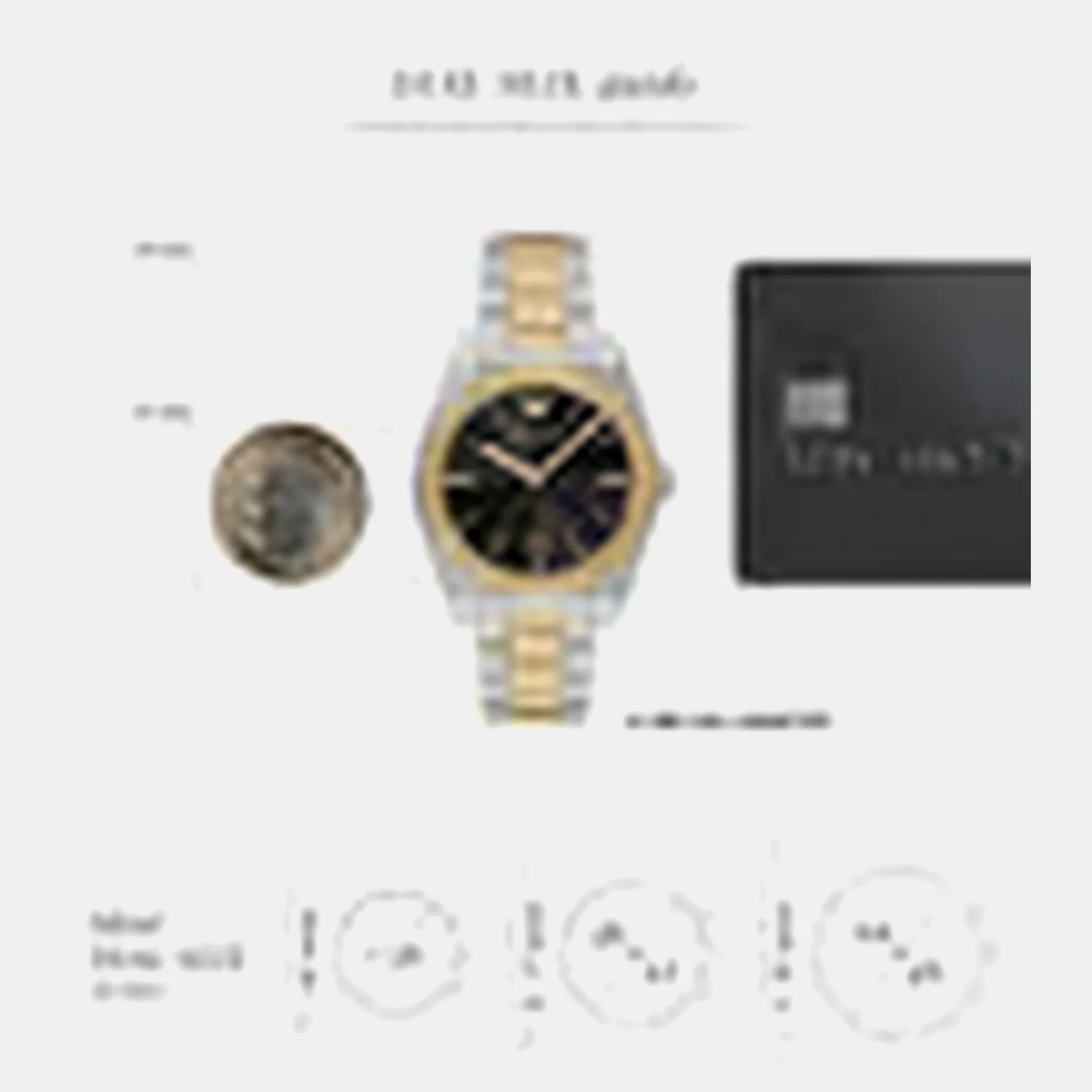 Men Quartz Black Dial Analog Steel Watch AR11715 - Image 5
